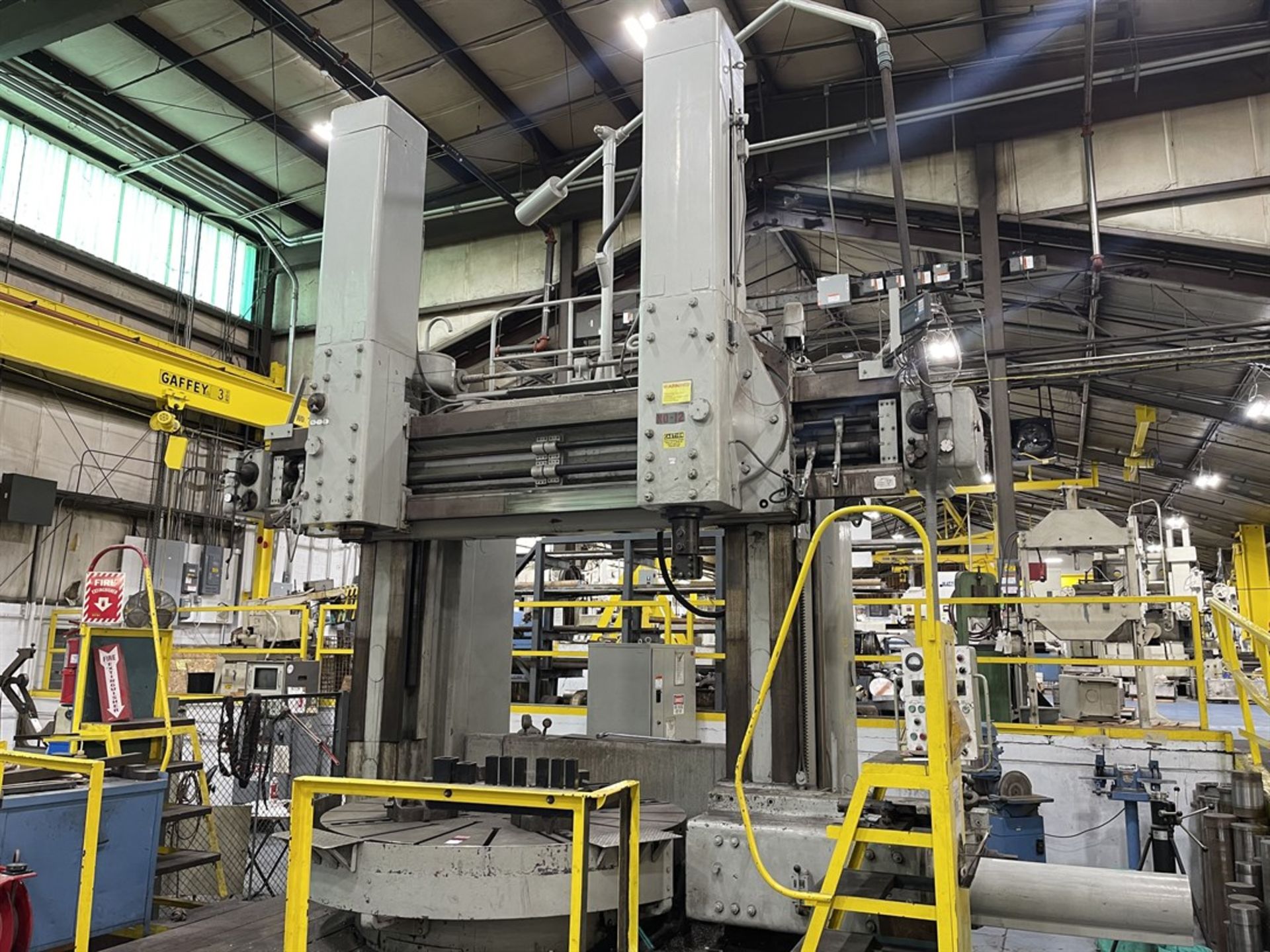 VULCAN RAFAMET KCF 200 Vertical Boring Mill, s/n 112 207, 78" 4-Jaw, 100" Swing, 70" Max Height, 2 - Image 2 of 10