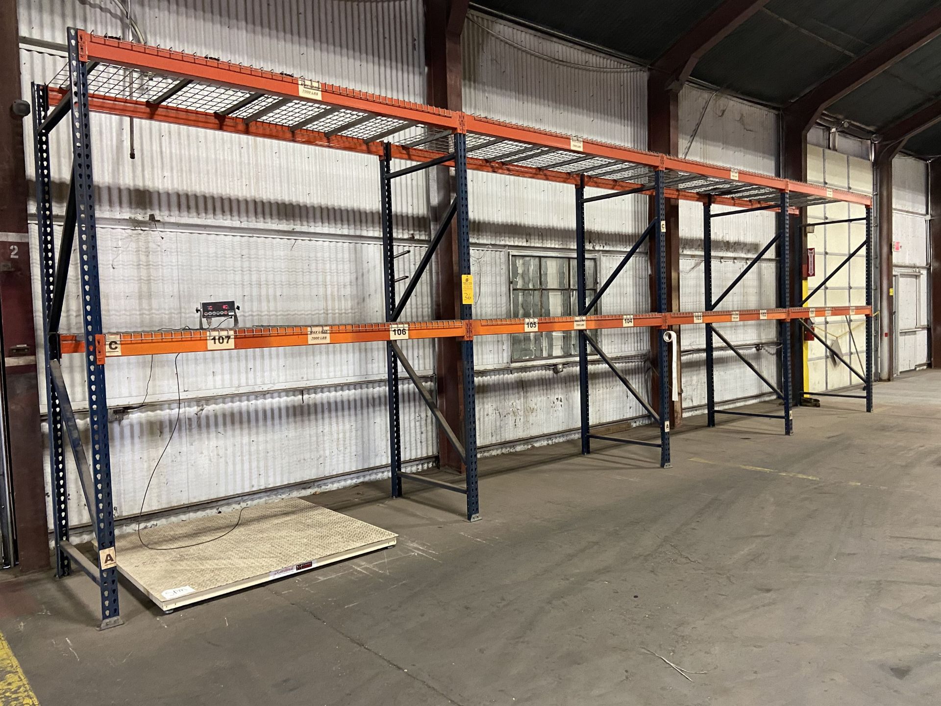 (4) Sections of Pallet Racking, approx. 42" Deep x 96" Shelves x 120" High