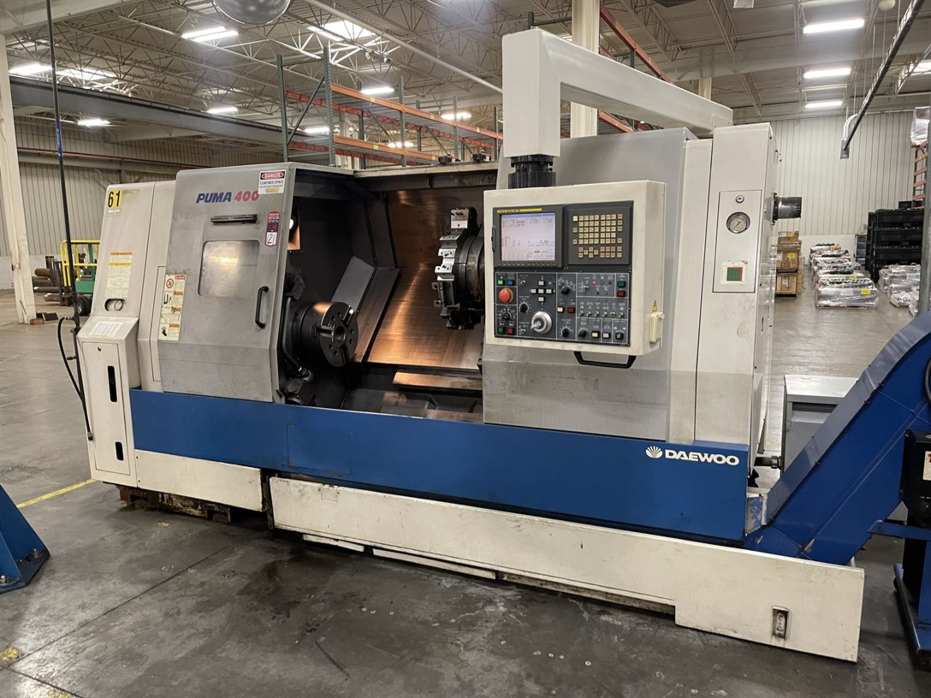 2003 DAEWOO PUMA 400B CNC Turning Center, s/n PM351391, Fanuc 18i-TB Control, 15” 3-Jaw Chuck, 10-