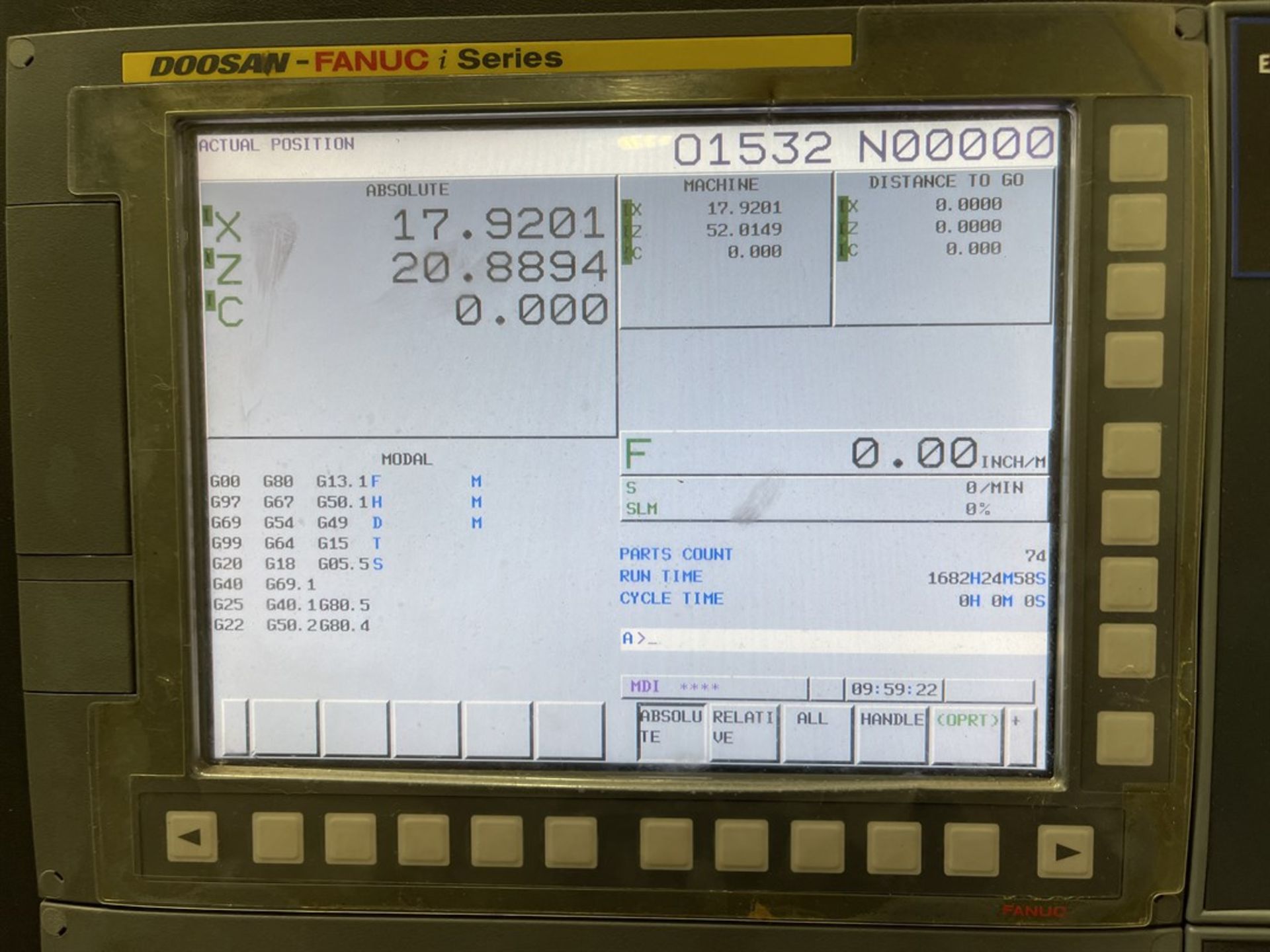 2018 DOOSAN PUMA 5100LB CNC Turning Center, s/n ML0298-000096, Doosan Fanuc I Series Control, 31” - Image 9 of 15