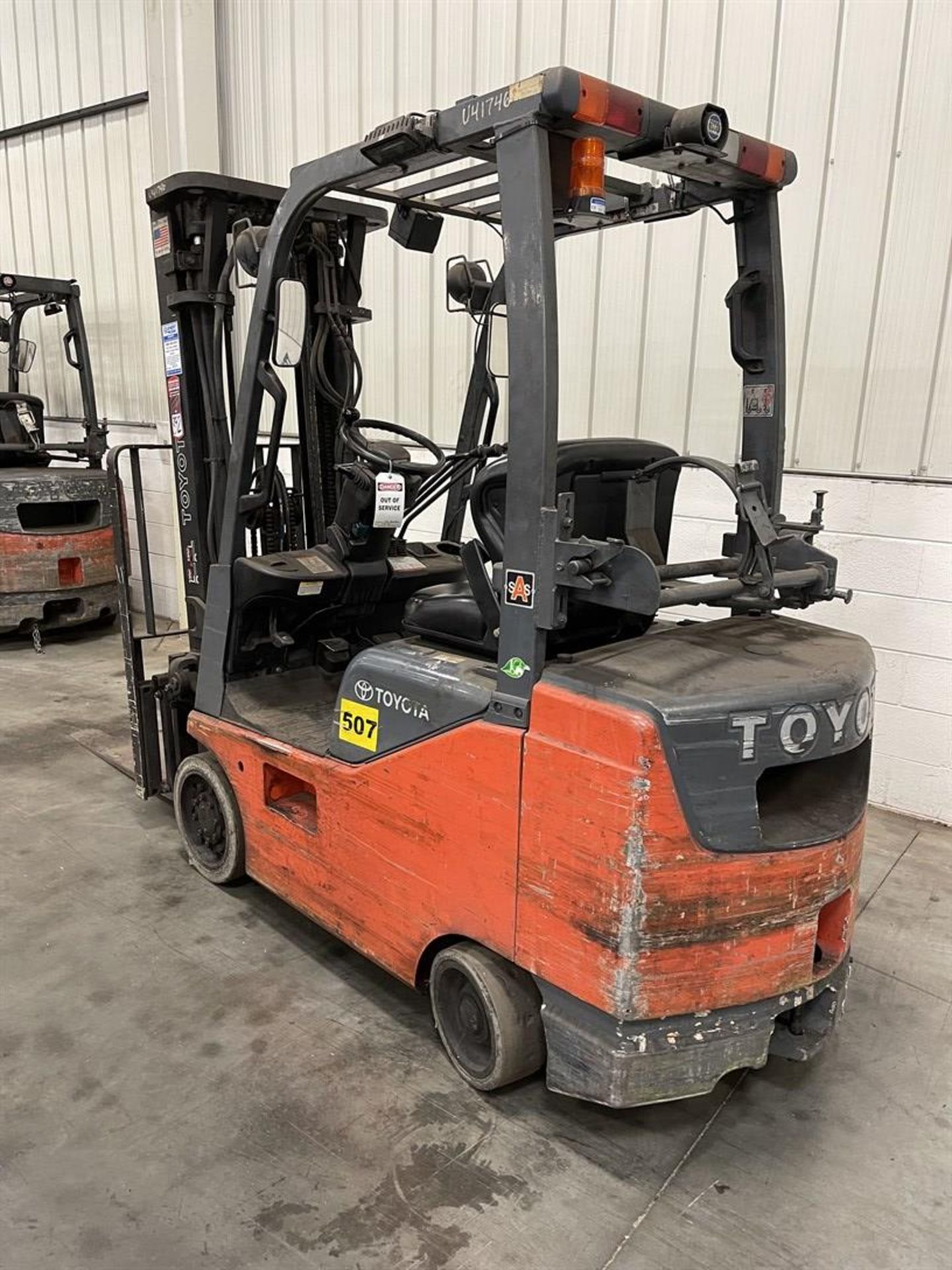 TOYOTA 8FGCSU20 LP Forklift, s/n 11128, 4,000 Lb. Capacity, Side Shift, 3-Stage Mast, Cushion - Image 3 of 6