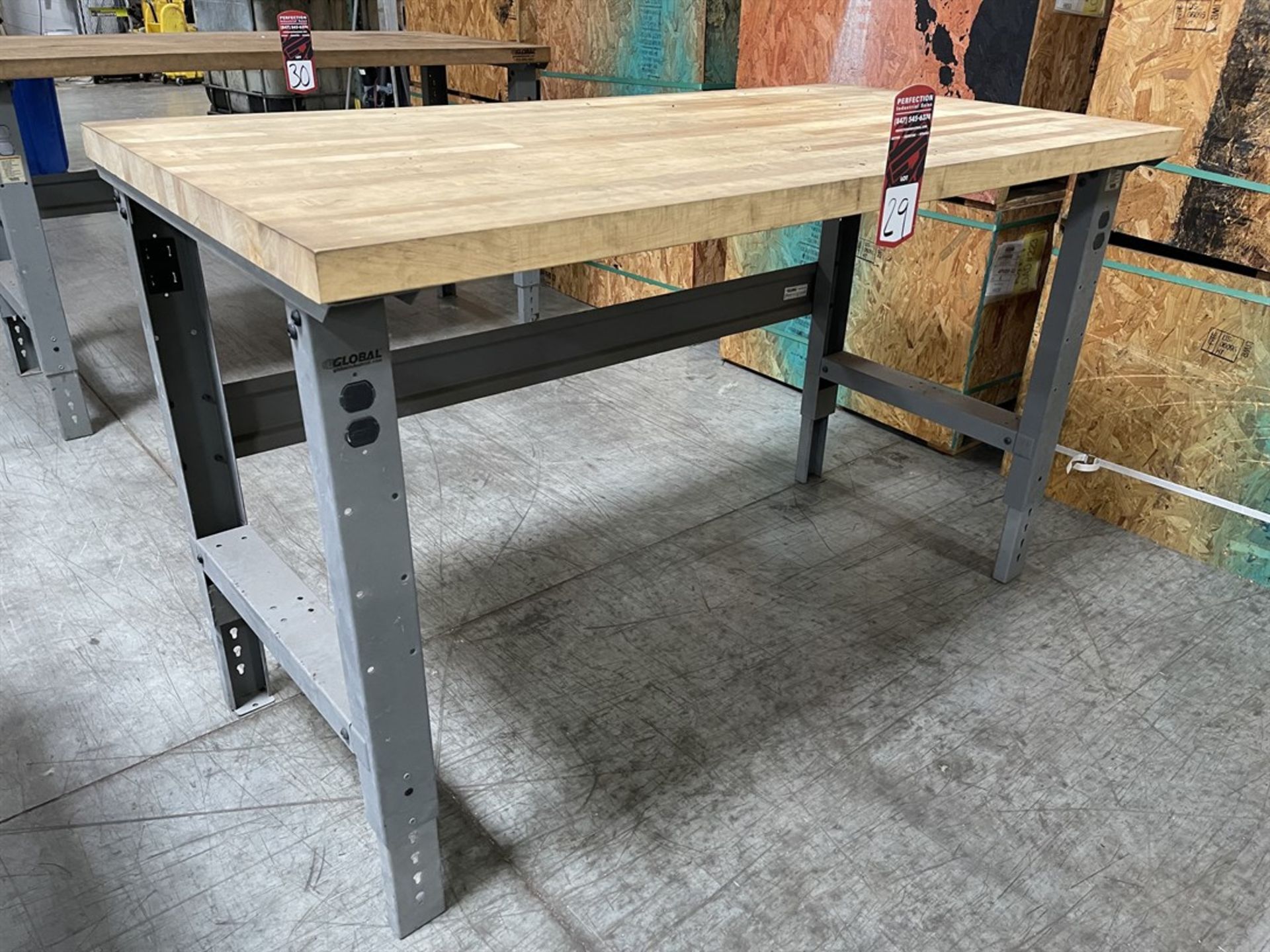 Global Wood Top Work Bench, 30" x 60"