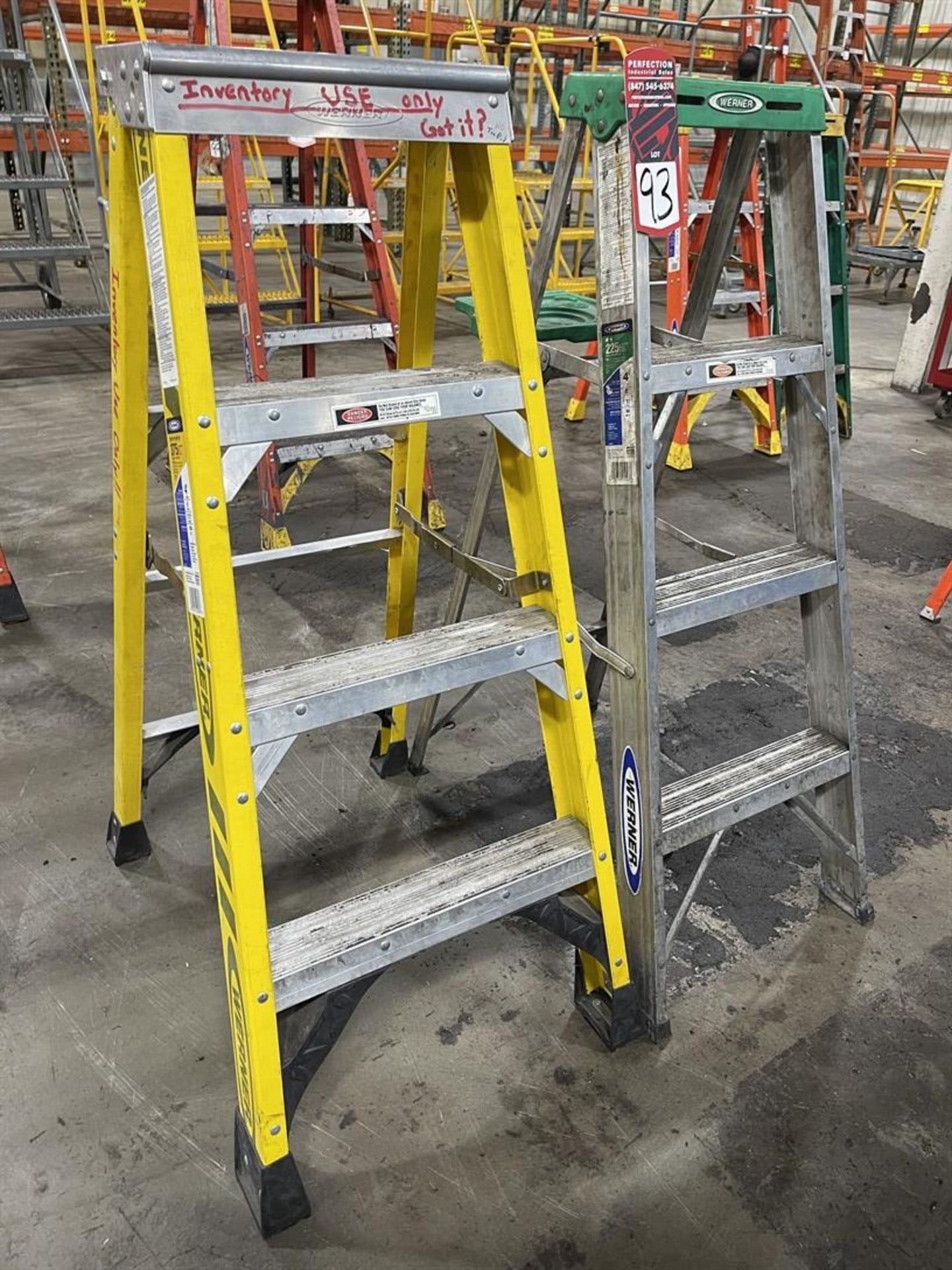 Lot of (2) Werner 4' Step Ladders