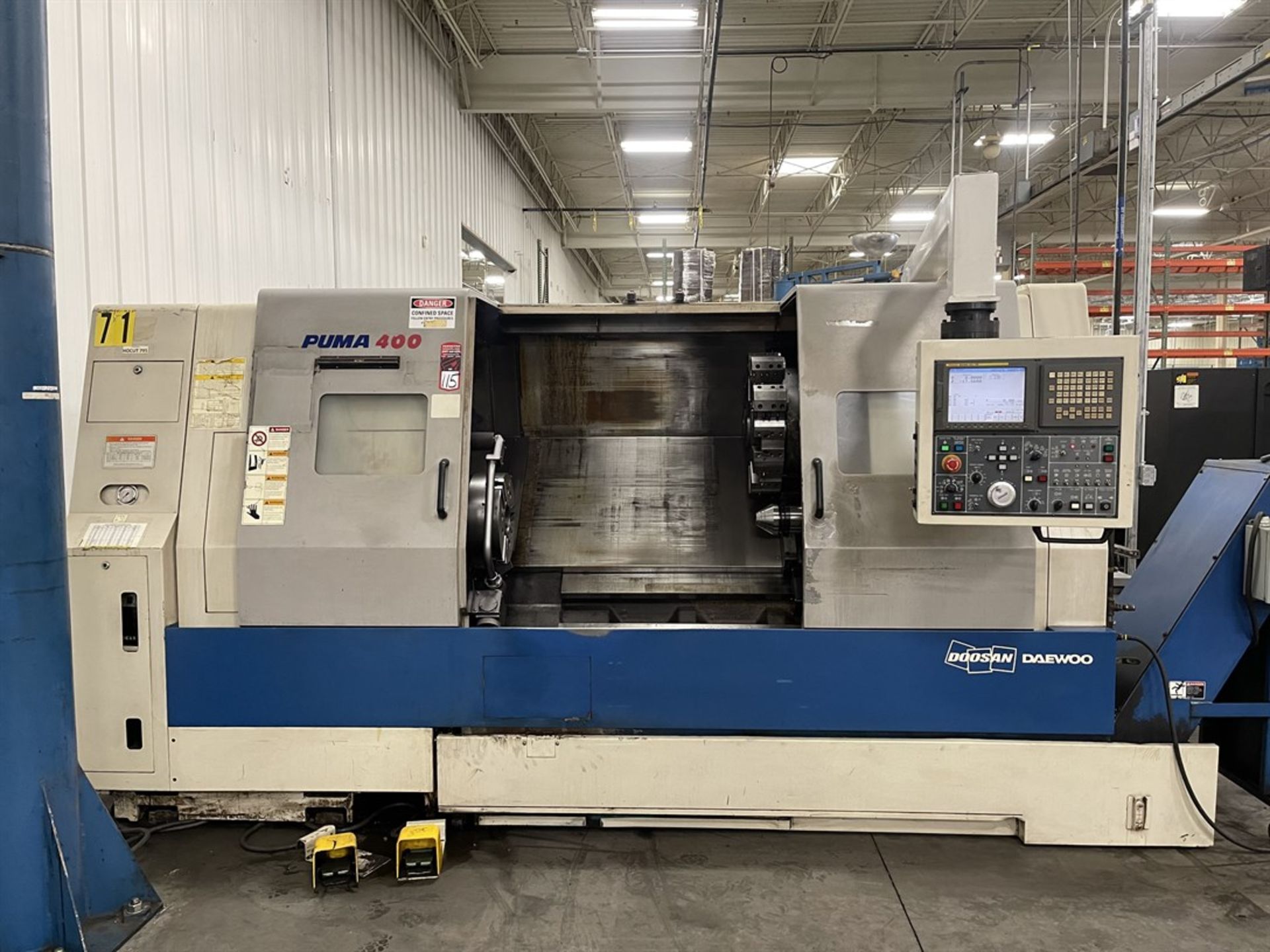 2006 DOOSAN PUMA 400B CNC Turning Center, s/n PM352133, Fanuc 21i-TB Control, 15” 3-Jaw Chuck, 10- - Image 2 of 10