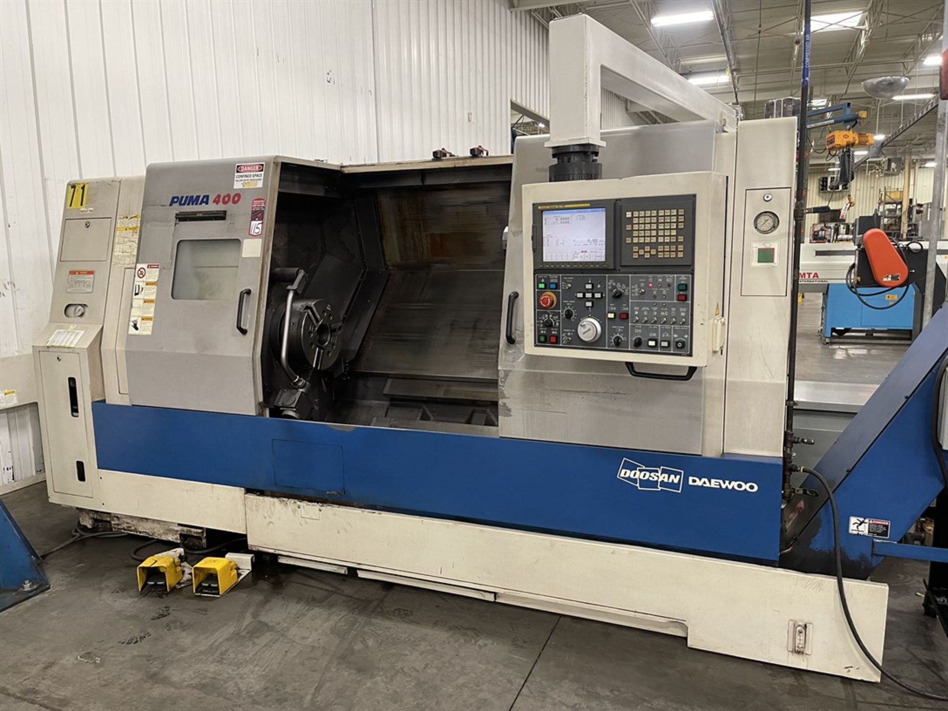 2006 DOOSAN PUMA 400B CNC Turning Center, s/n PM352133, Fanuc 21i-TB Control, 15” 3-Jaw Chuck, 10-