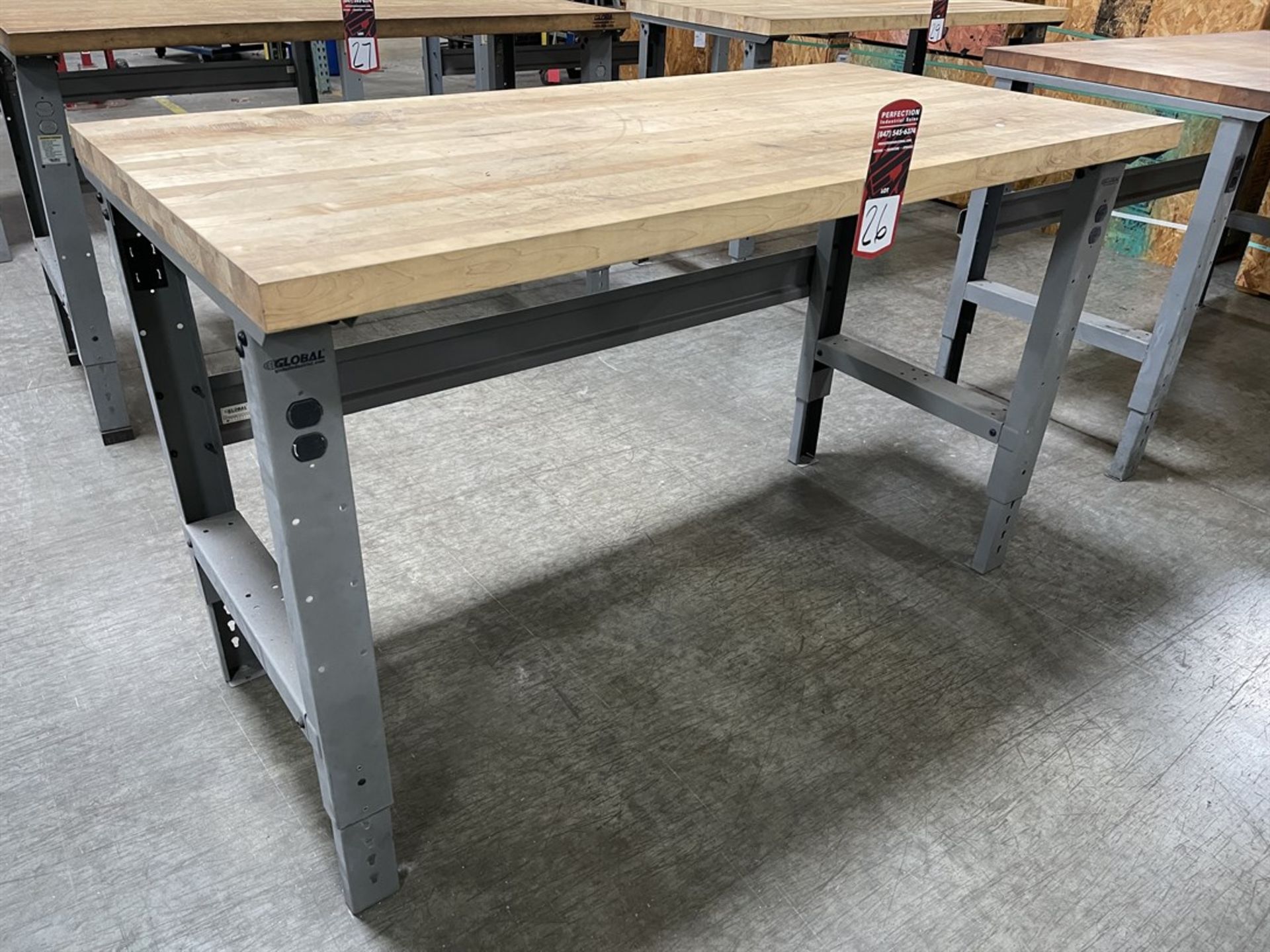 Global Wood Top Work Bench, 30" x 60"