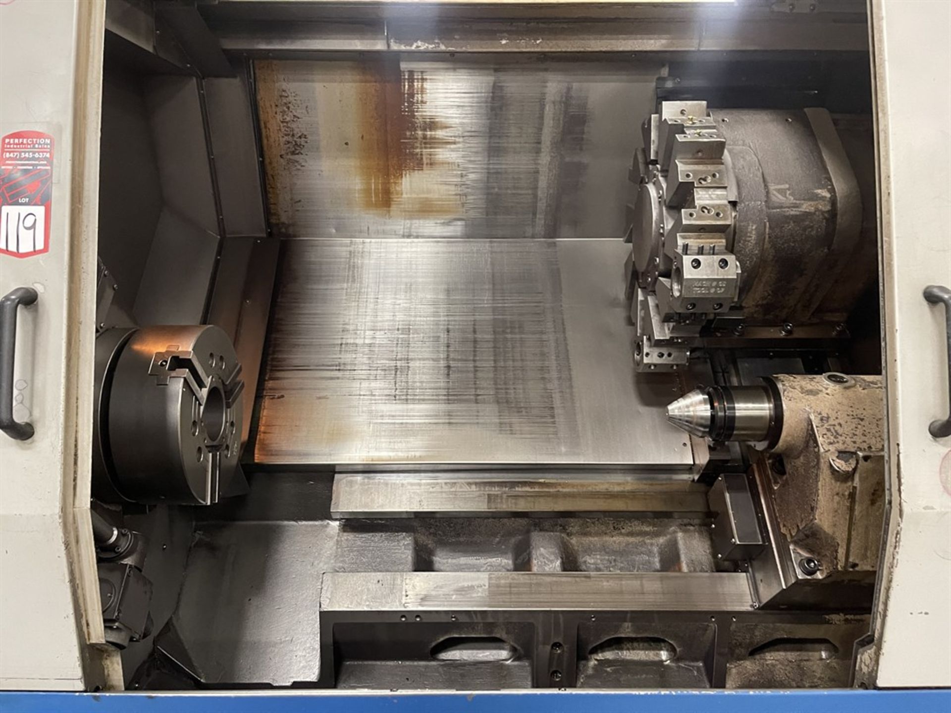 2004 DOOSAN PUMA 400B CNC Turning Center, s/n PM351663, Fanuc 21i-TB Control, 15” 3-Jaw Chuck, 10- - Image 3 of 10