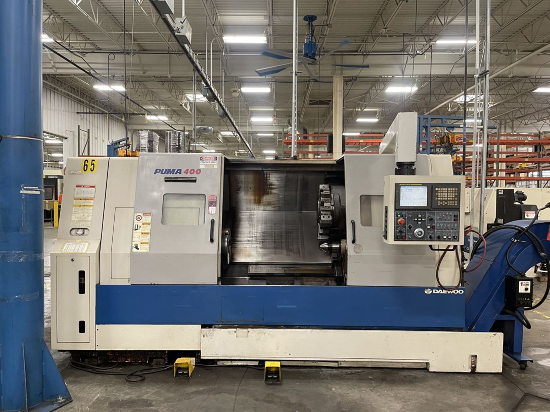 2004 DOOSAN PUMA 400B CNC Turning Center, s/n PM351663, Fanuc 21i-TB Control, 15” 3-Jaw Chuck, 10- - Image 2 of 10