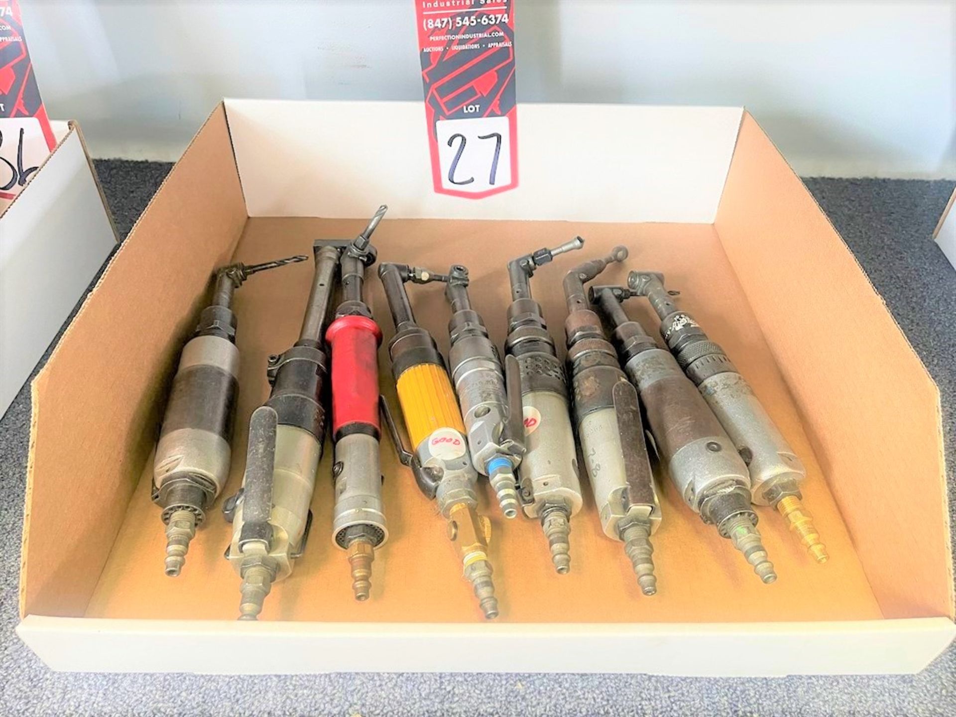 Lot of (10) Assorted Pneumatic Tools