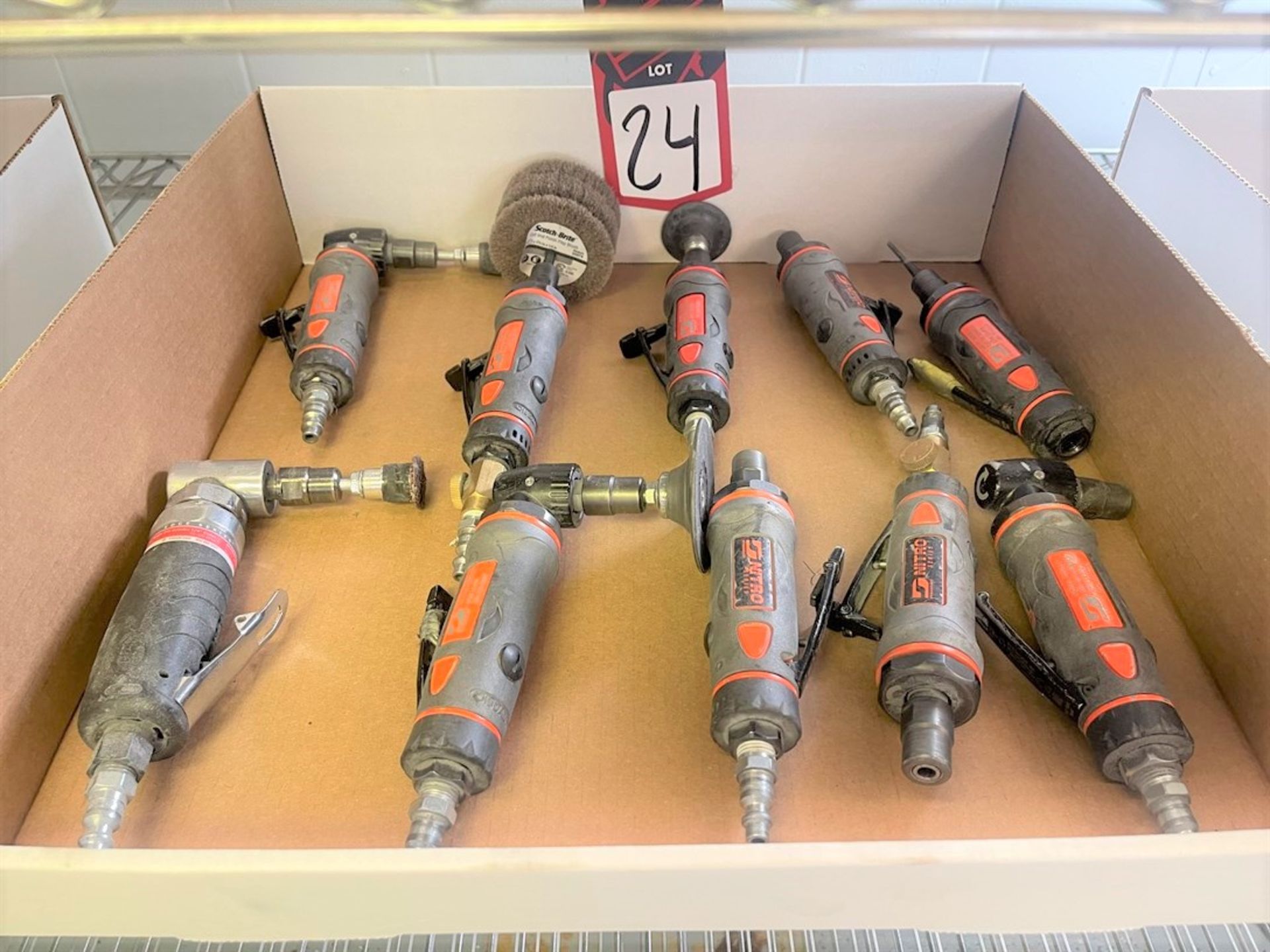 Lot of (10) Assorted Pneumatic Tools