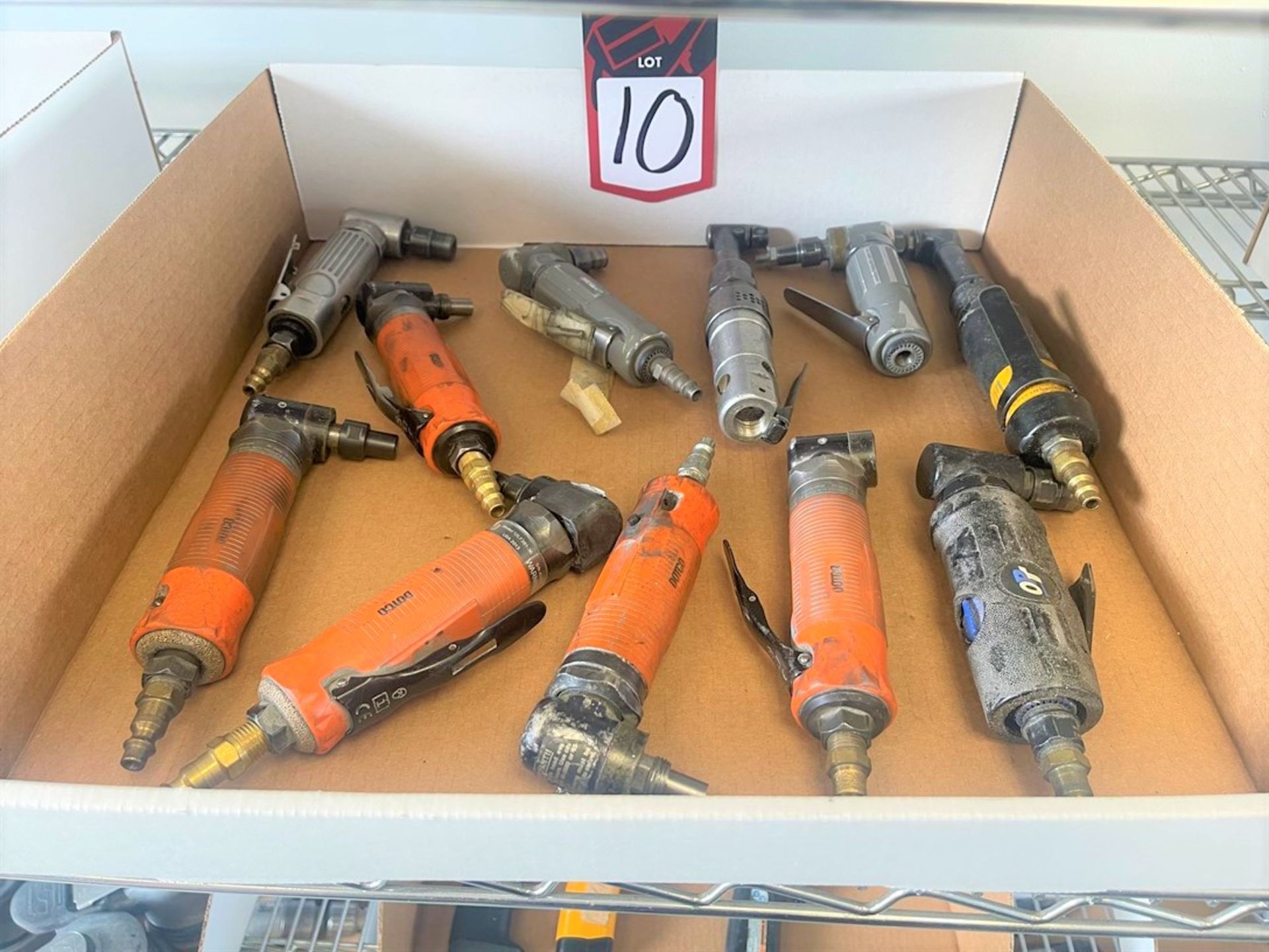 Lot of Assorted Right Angle Pneumatic Grinders