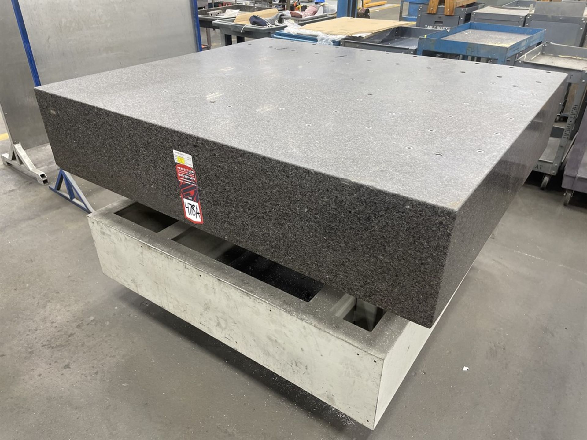 Granite Surface Plate on Steel Base , 60" x 53" x 8"