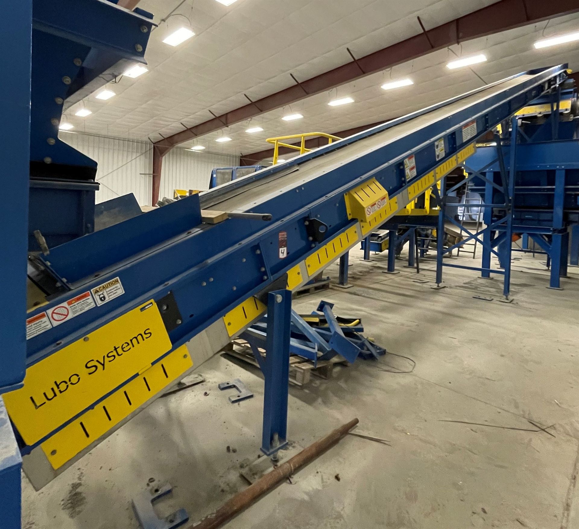 2015 LUBO SYSTEMS TBL 1000x15000 Inclined Belt Conveyor, s/n 800108-0040, 1000mm x 5000mm, SEW 3.7