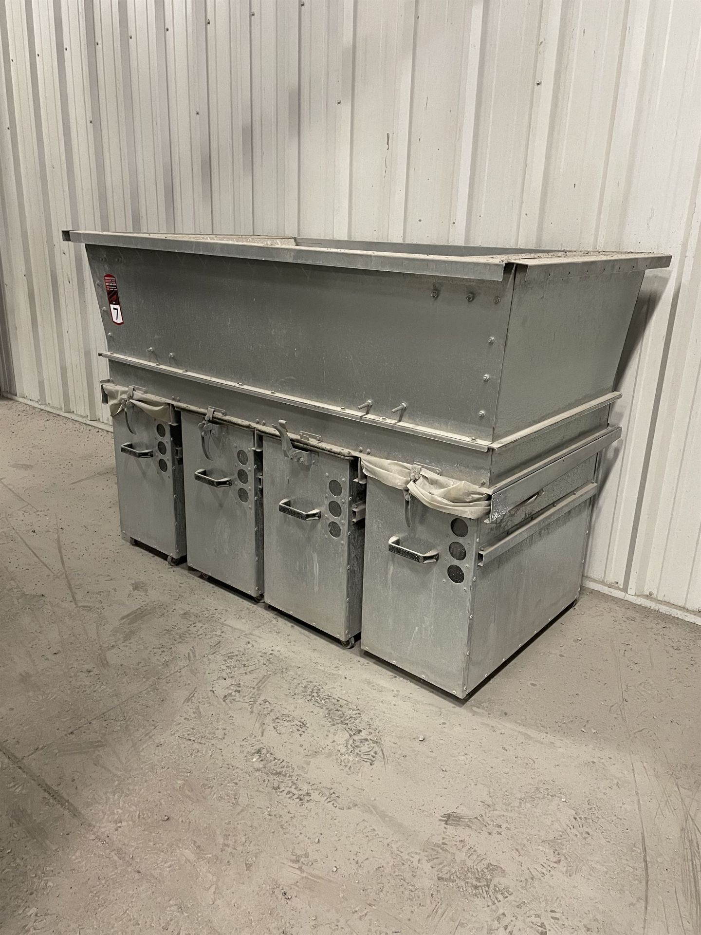 Discharge Hopper w/ (4) Approx. 15"W x 30"L x 24"H Bins [Subject to Bulk Bid on Lot #1] - Image 3 of 5