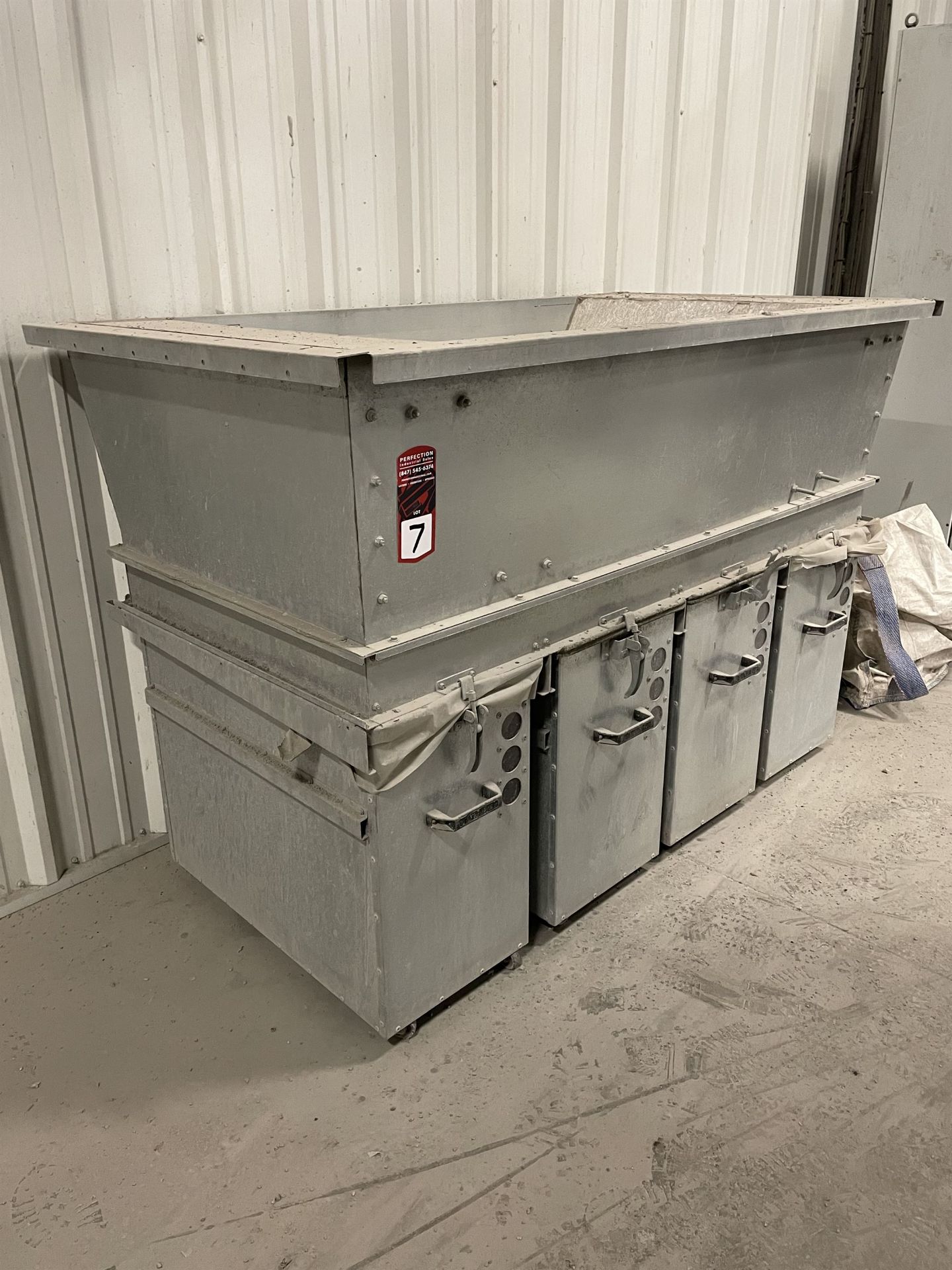 Discharge Hopper w/ (4) Approx. 15"W x 30"L x 24"H Bins [Subject to Bulk Bid on Lot #1] - Image 2 of 5