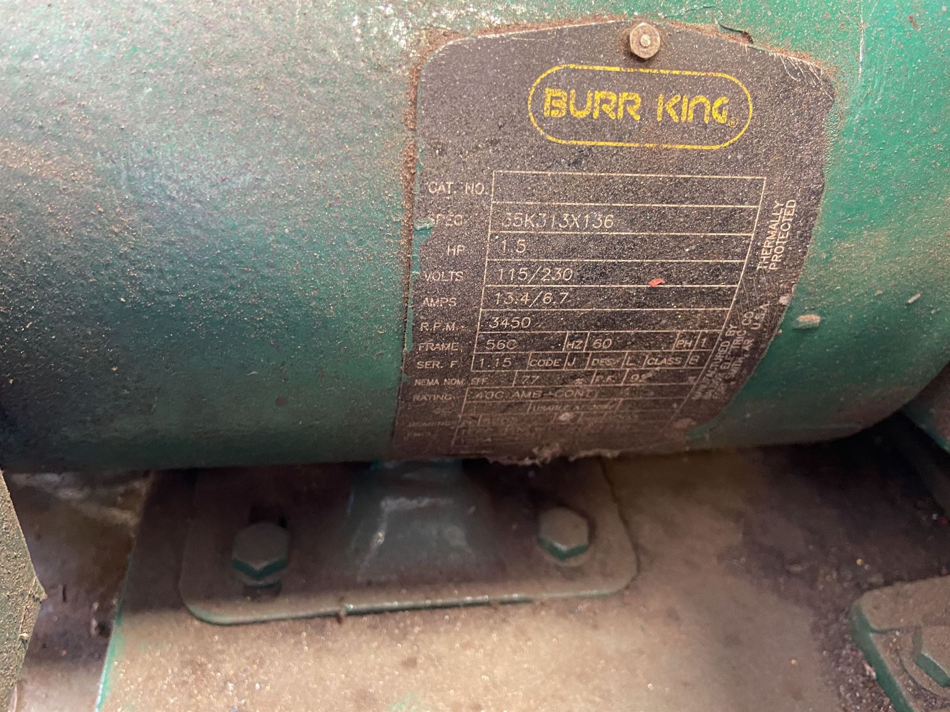 Burr King Model 760 2" Belt Sander s/n K-28771 on Cart - Image 2 of 3