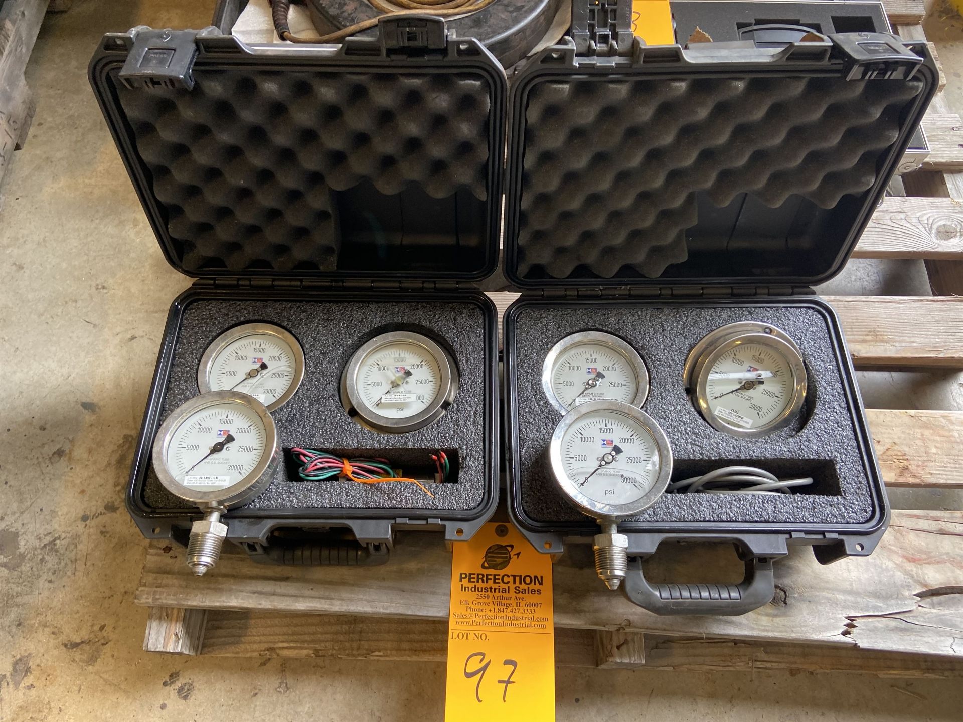 Lot of (2) Cases of High Pressure Gages
