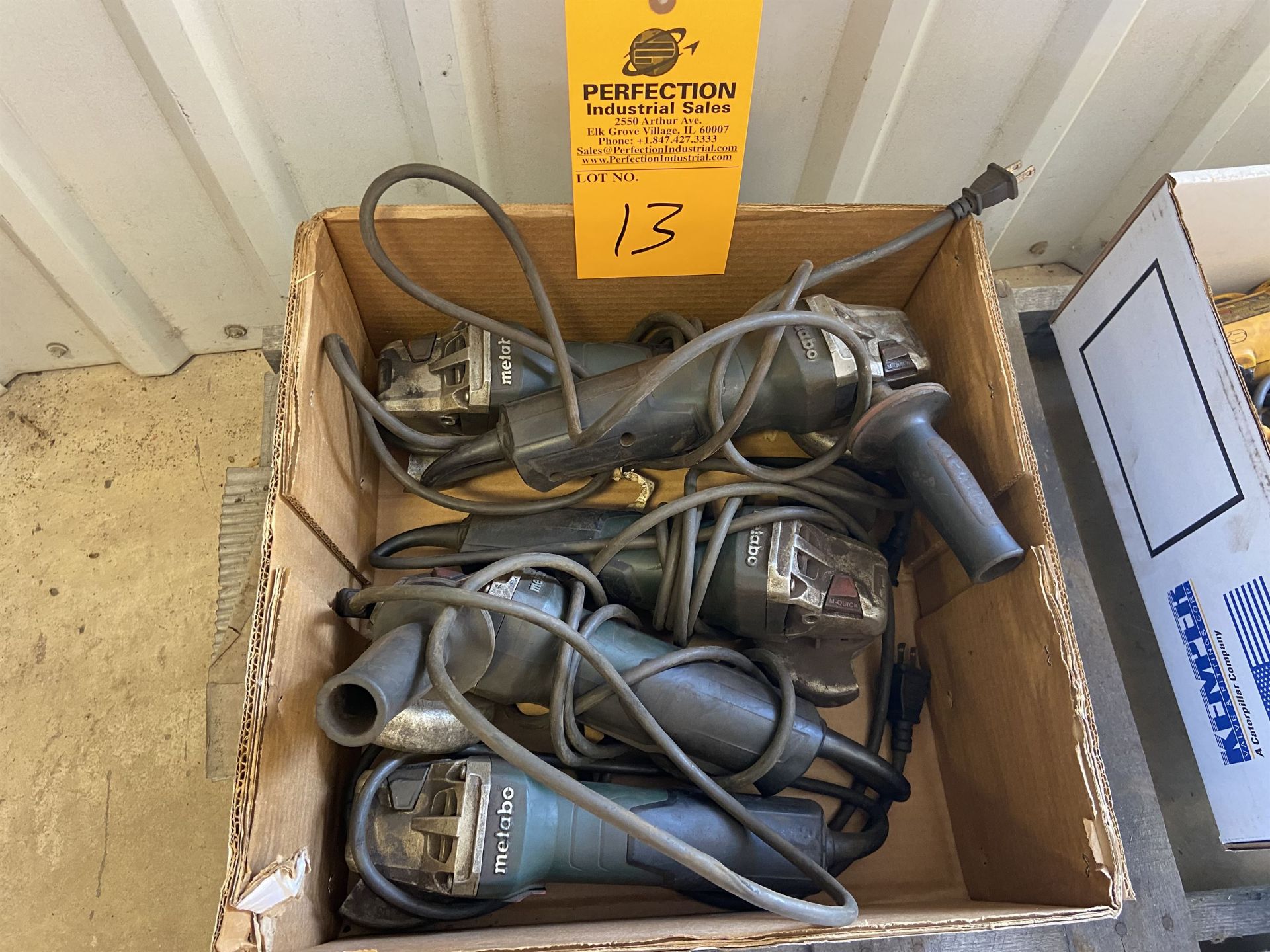 Lot of (5) Metabo Angle Grinders