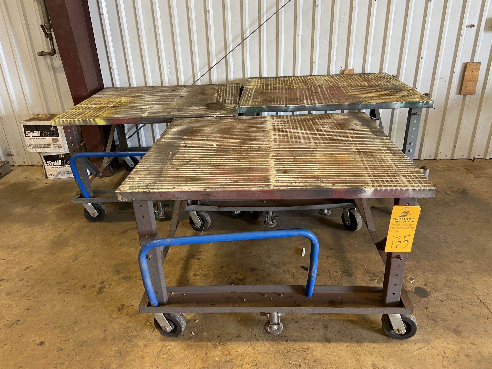 Lot of (3) Roll Around Shop Carts