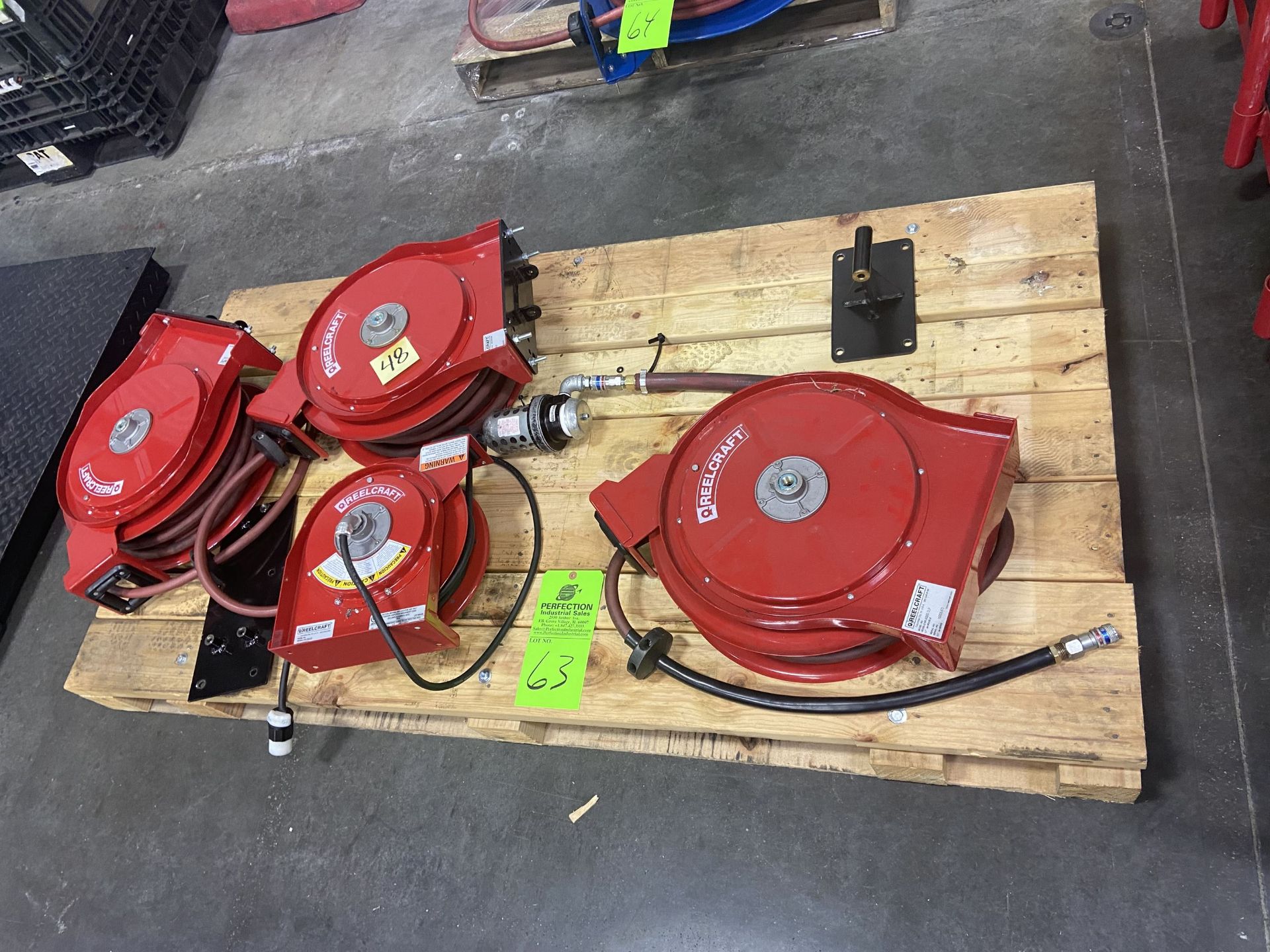 Lot of (4) Hose Reels