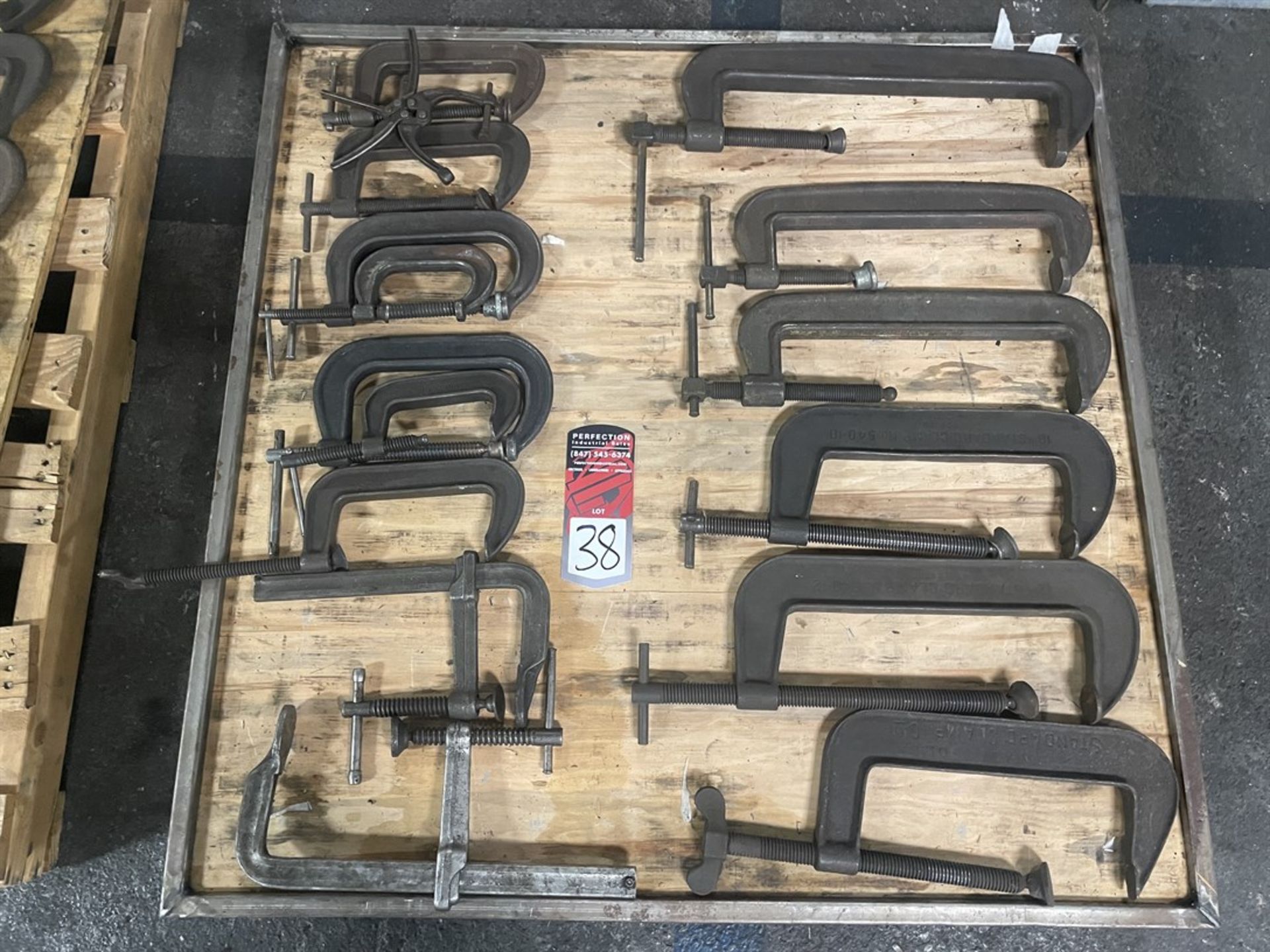 Lot of Assorted C-Clamps and Bar Clamps