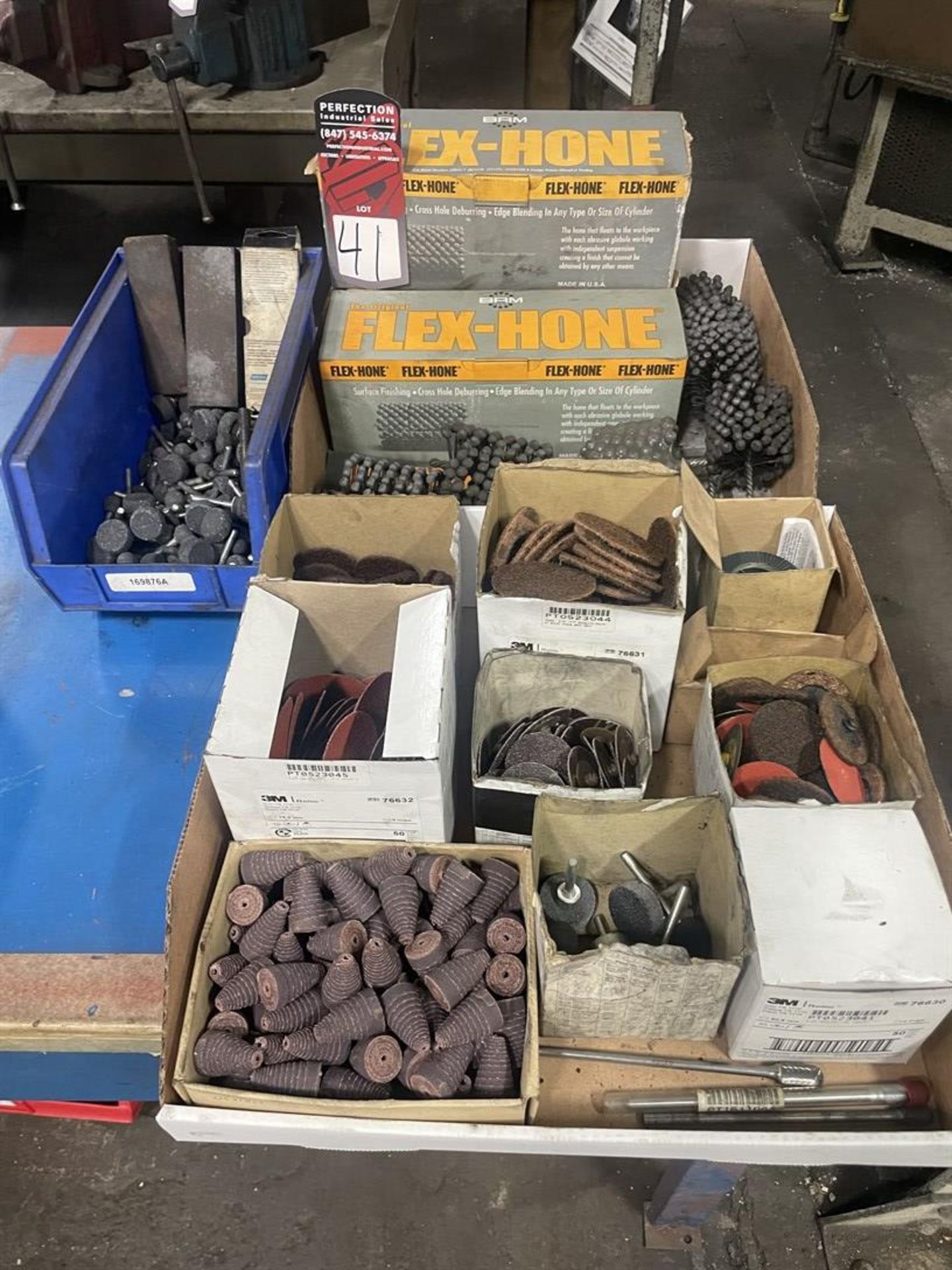 Lot of Assorted Abrasives, Grinding Stones and Flex Hones