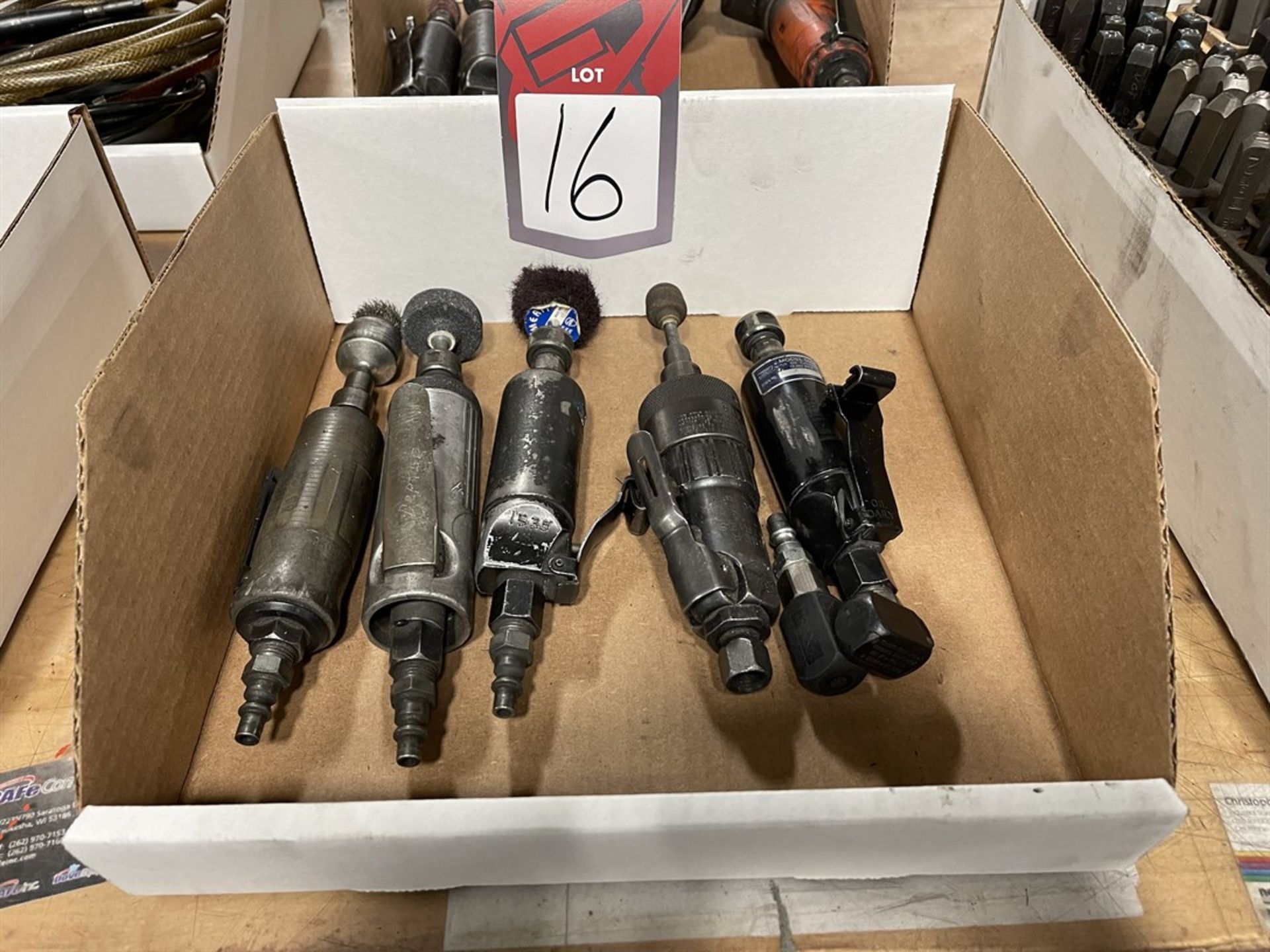 Lot of (5) Assorted Air Grinders