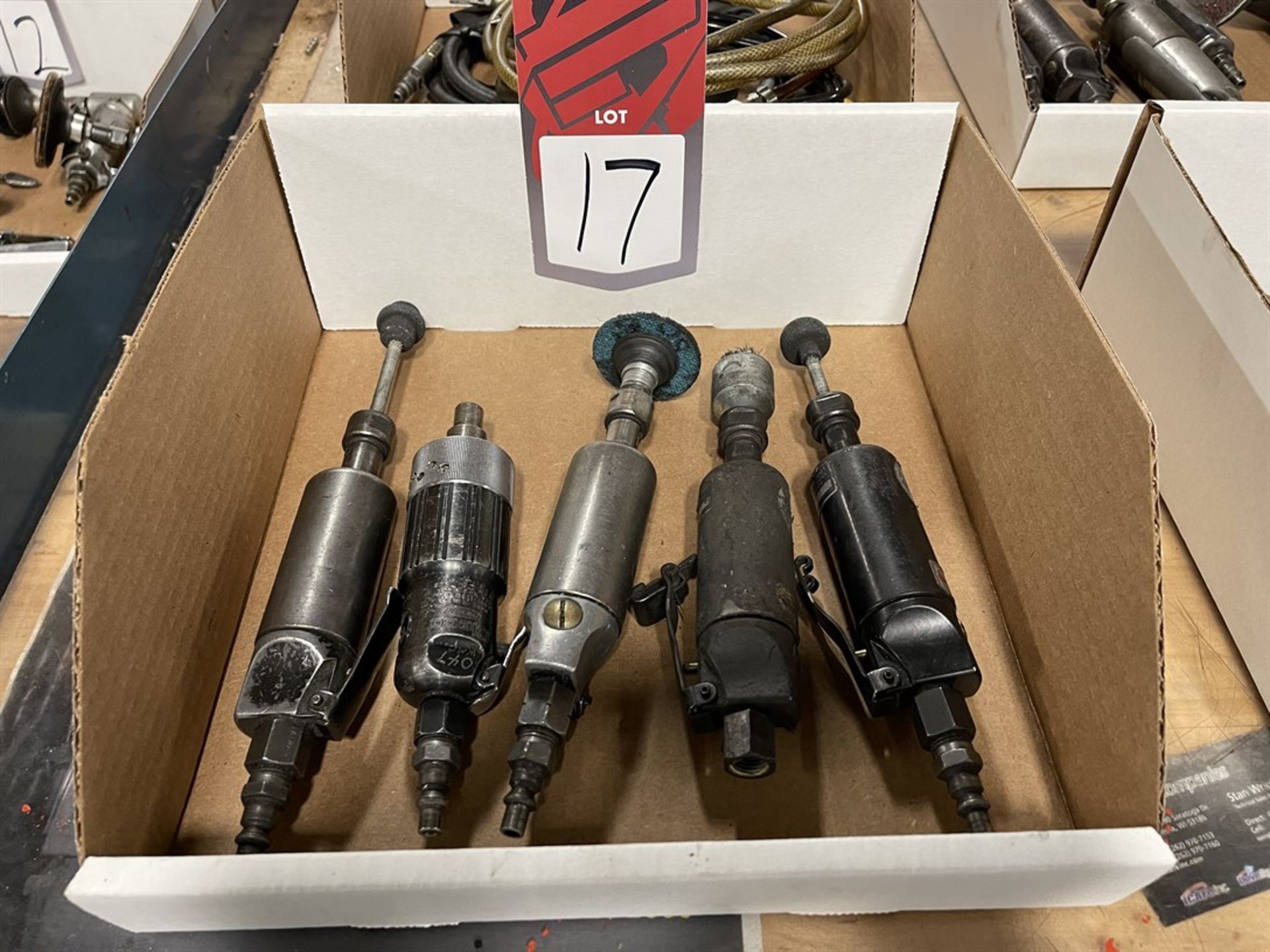 Lot of (5) Assorted Air Grinders