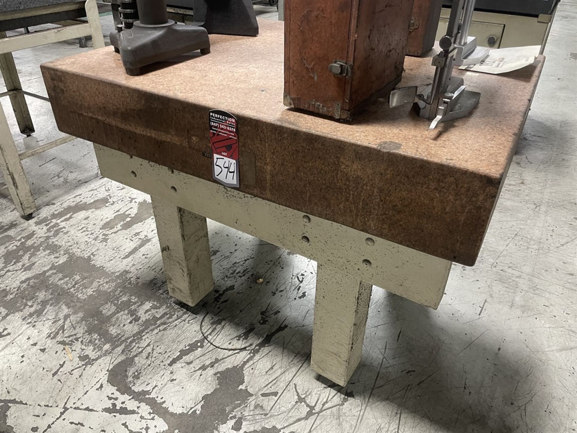 STARRETT 36" x 48" x 8" Granite Surface Plate on Stand