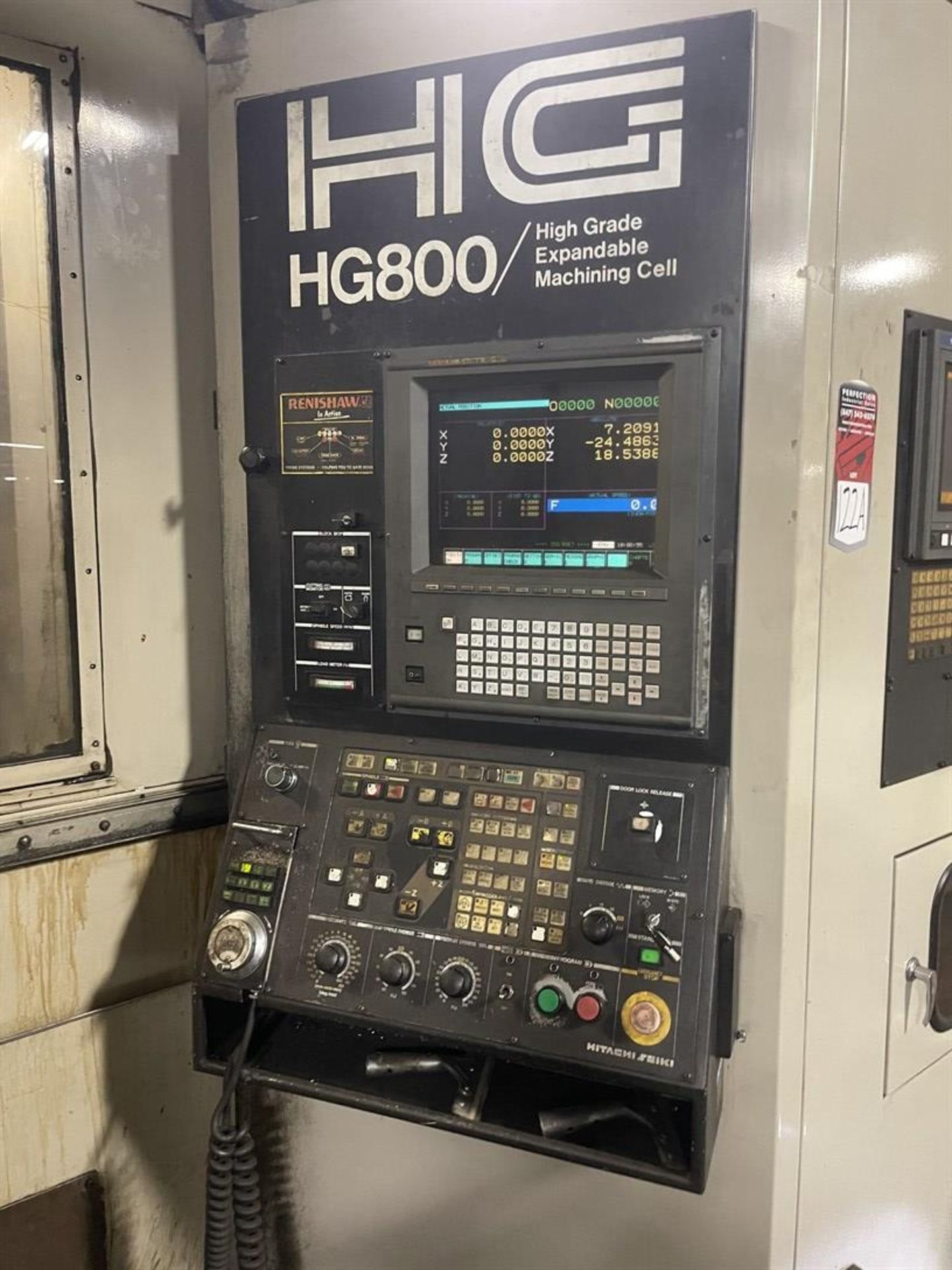 HITACHI SEIKI HG800 Horizontal Machine Center, s/n HO80065, Fanuc Series 15-M Control, (2) 31.5" x - Image 5 of 9
