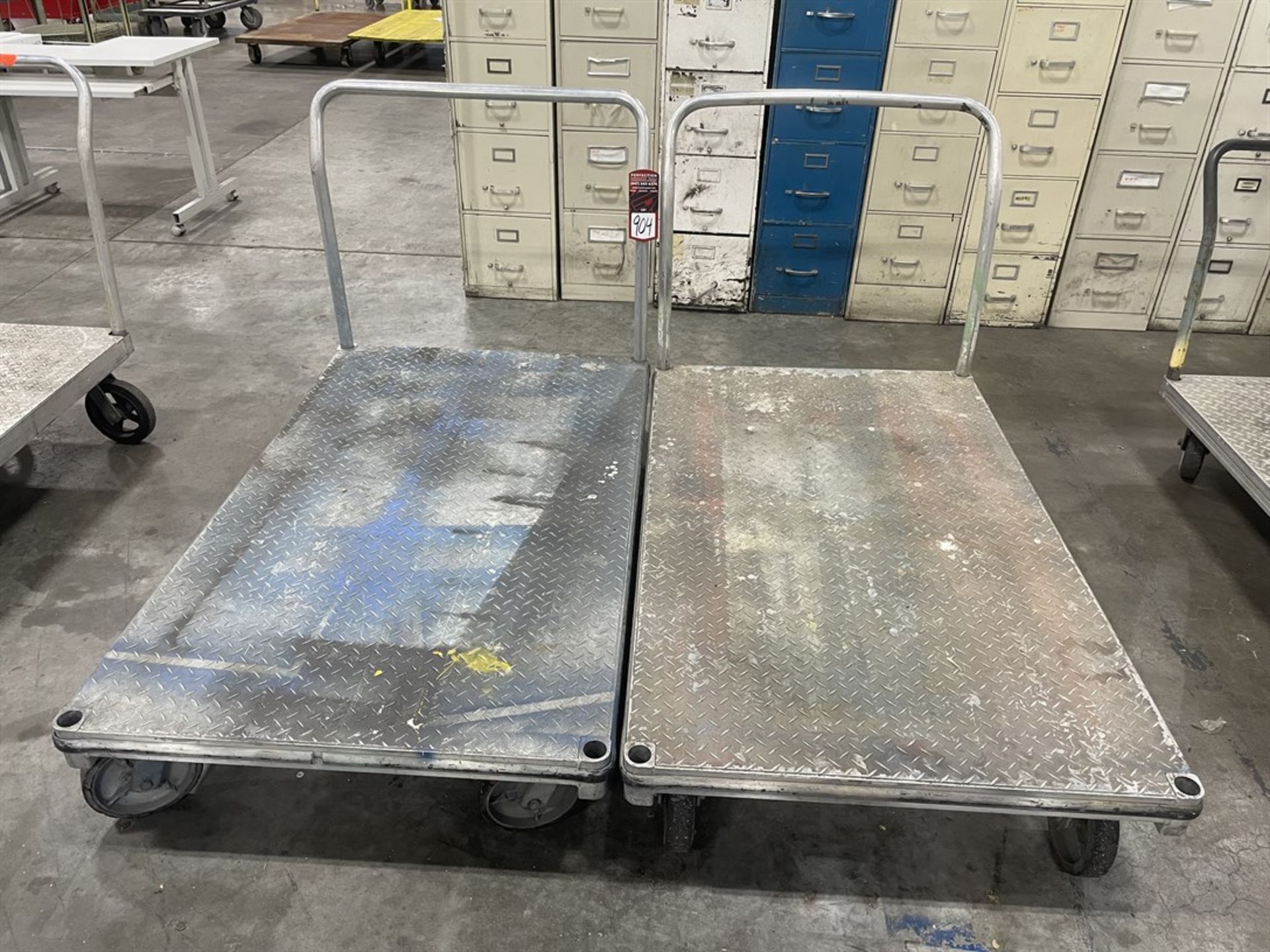 Lot of (2) Flatbed Carts