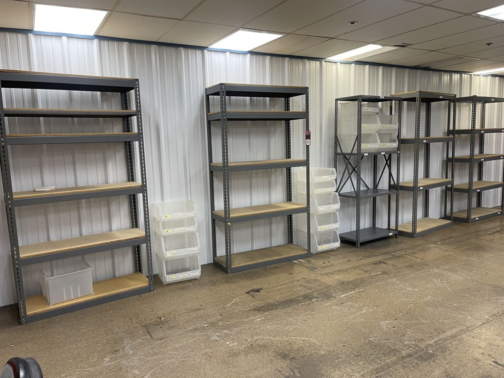 Lot of (5) Shelving Units