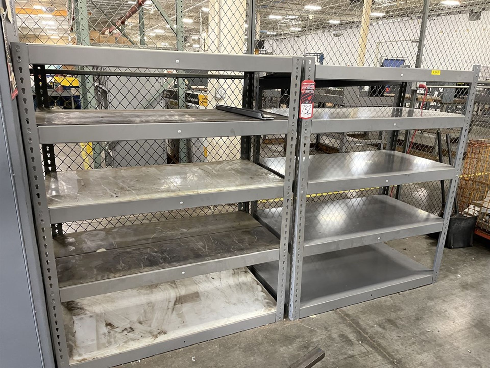 Lot of (2) Shelving Units, 48"W x 60"H x 24"D