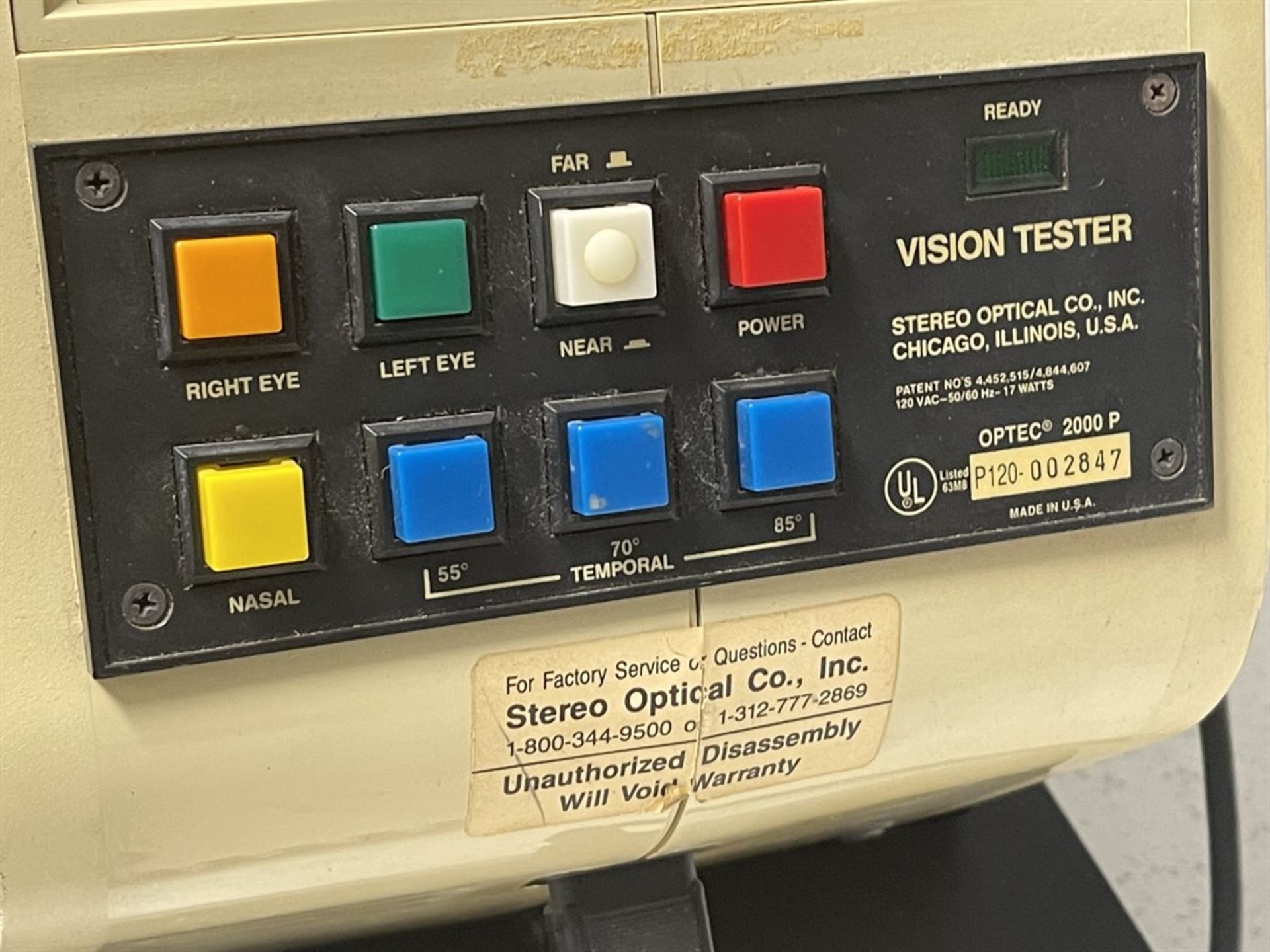 STEREO OPTICAL Optec 2000P Vision Tester - Image 4 of 5