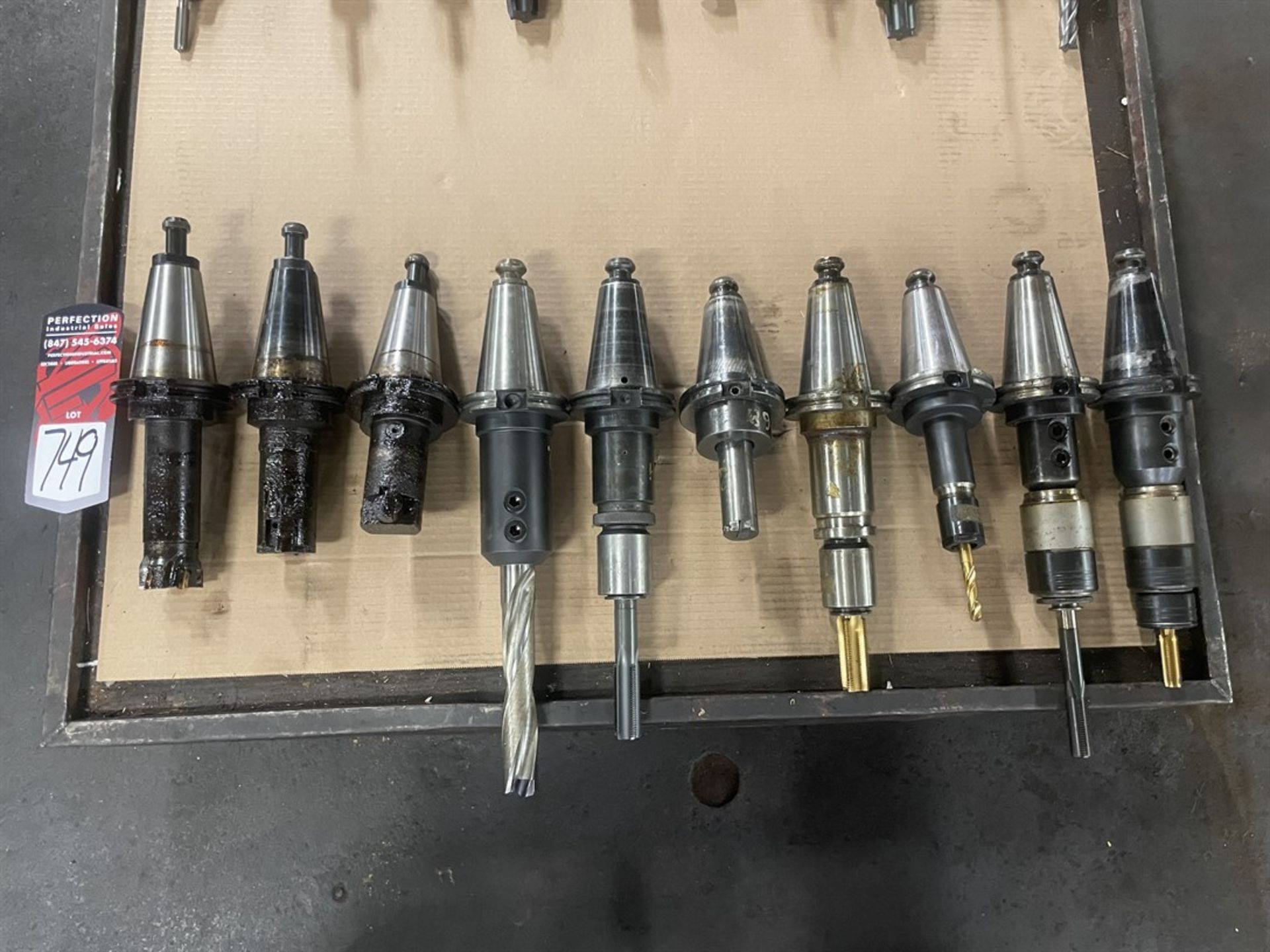 Lot of (10) CAT 50 Tool Holders