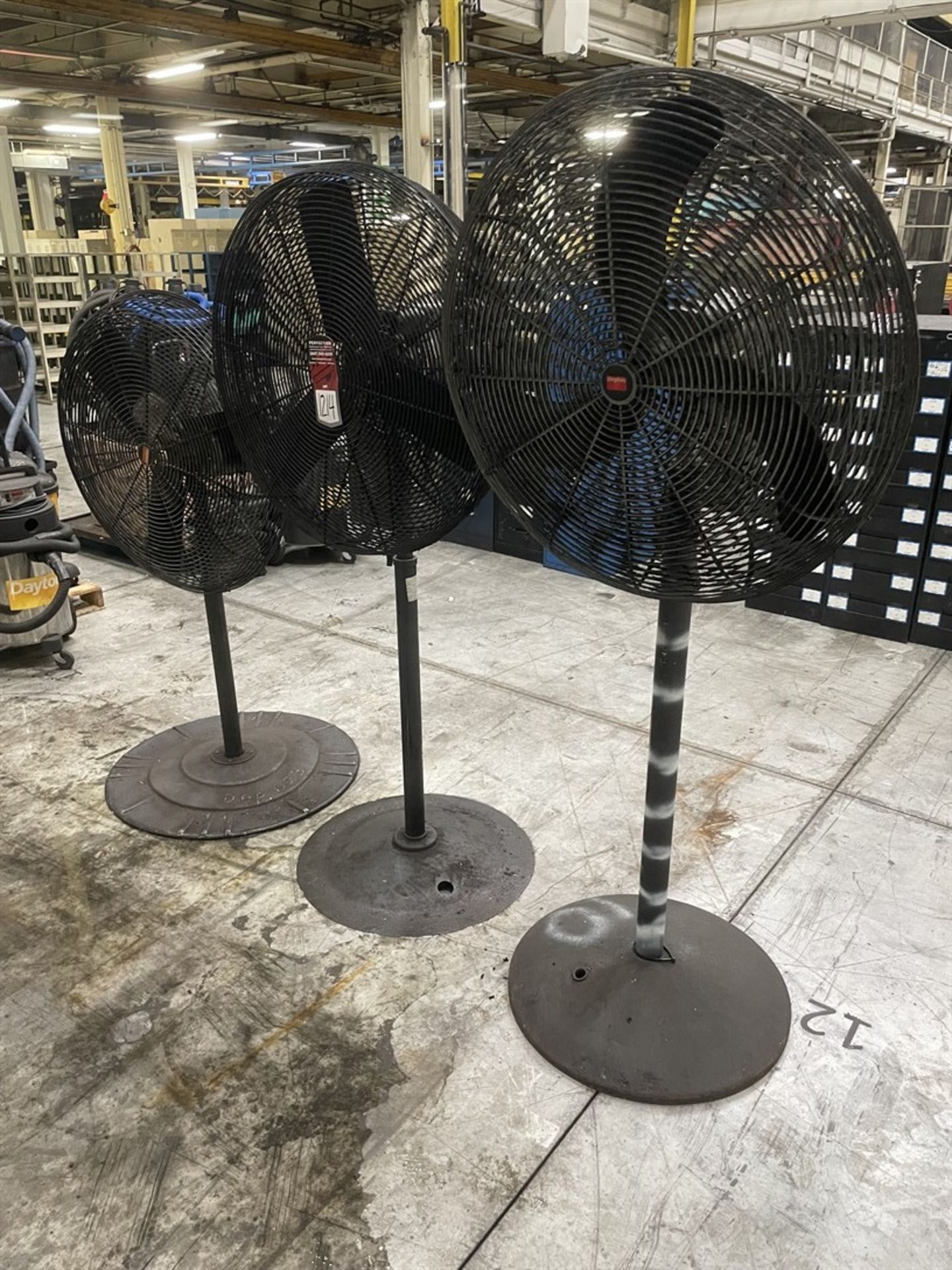 Lot of (3) DAYTON Pedestal Fans