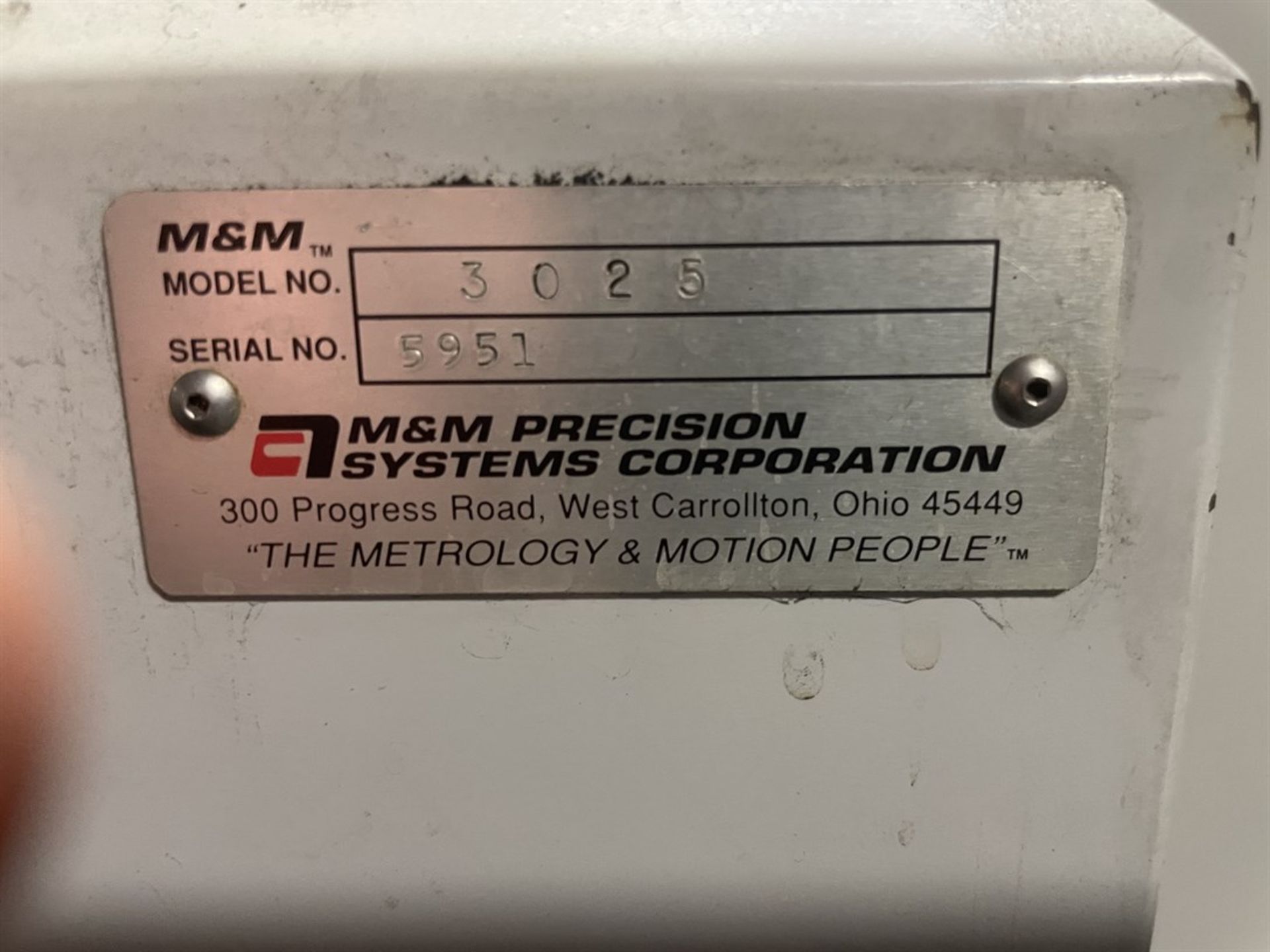 M&M Precision Systems 3000 QC Gear Analyzer 3025, s/n5951 - Image 5 of 5