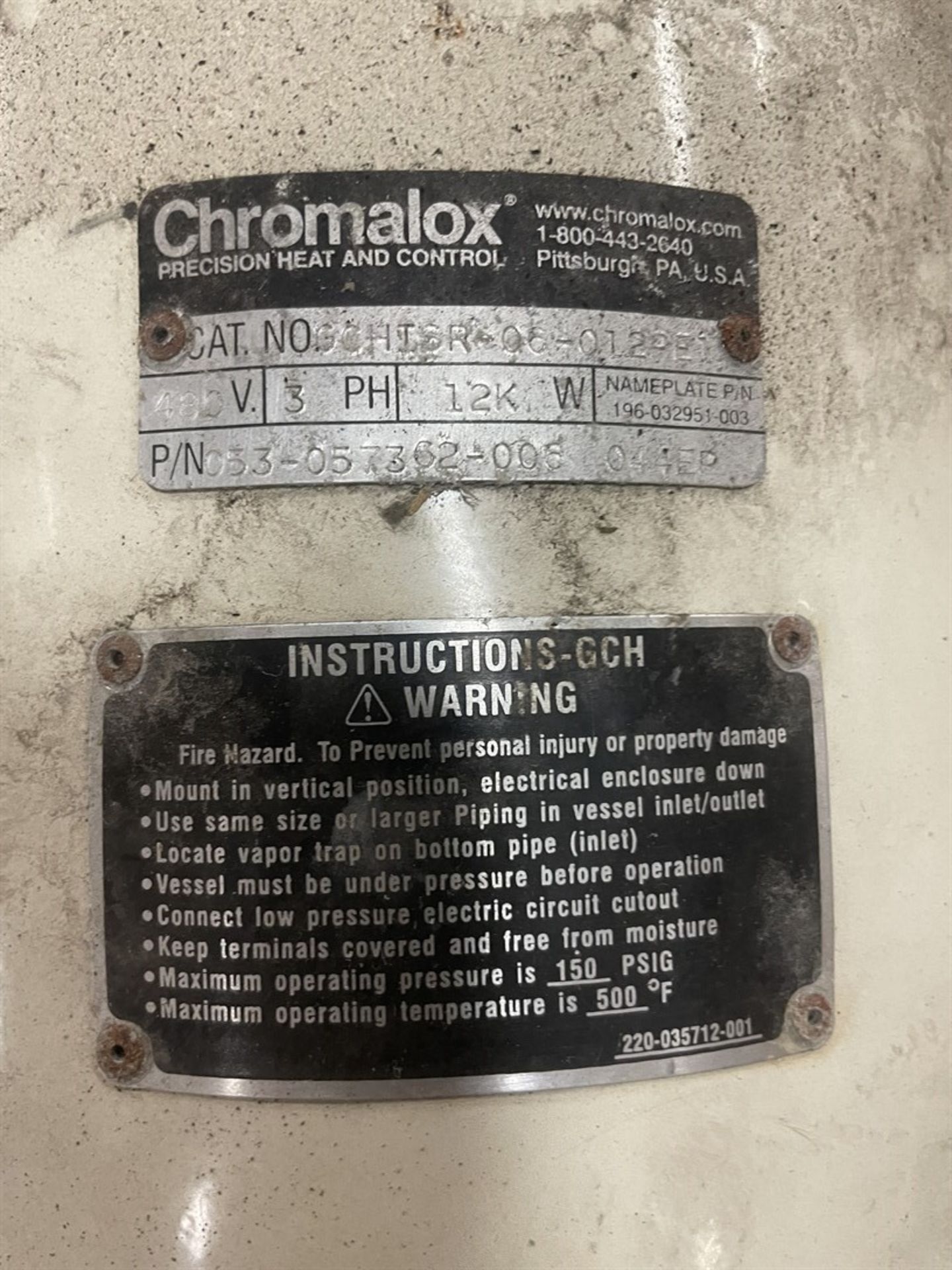 CHROMALOX Heat Exchanger w/ Temperature Control - Image 2 of 2