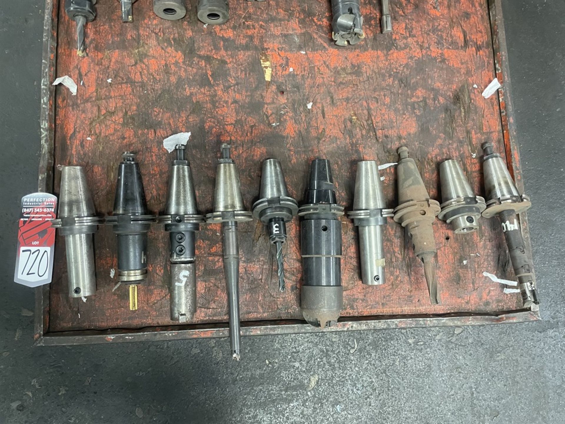 Lot of (10) CAT 50 Tool Holders