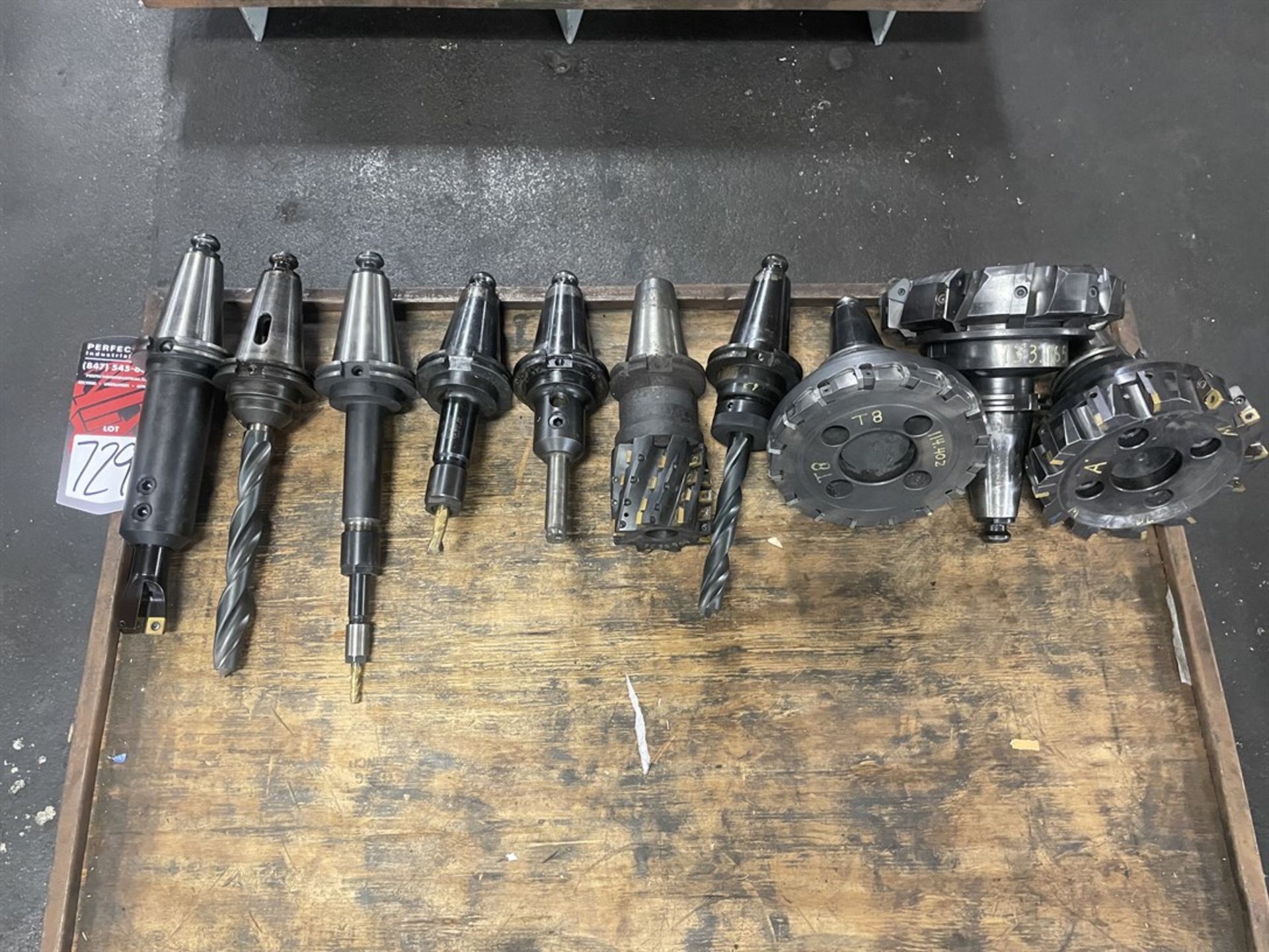 Lot of (10) CAT 50 Tool Holders