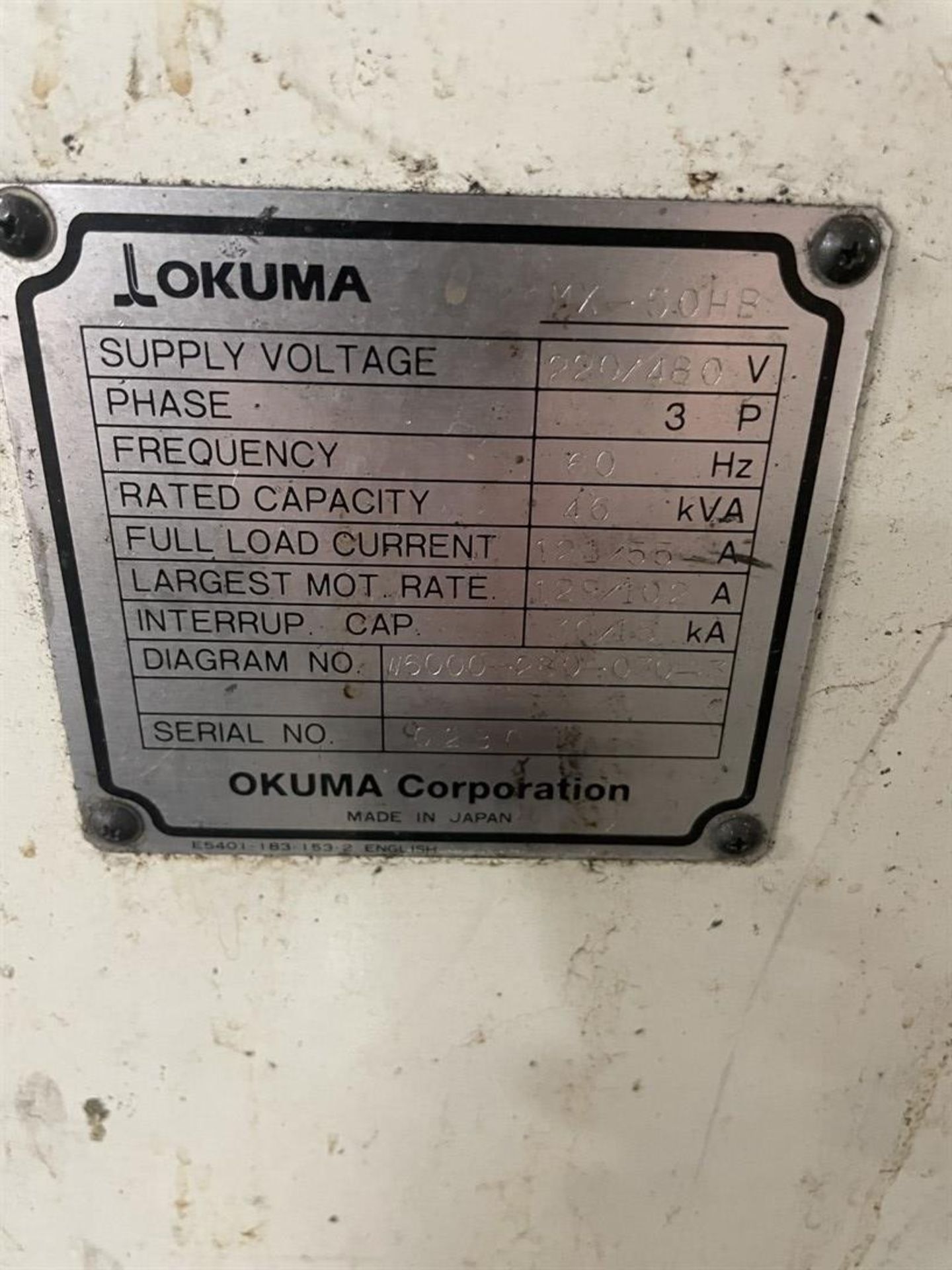 OKUMA MX-50HB Horizontal Machining Center, s/n 0280, OSP-U100L Control, (2) 19.6” x 19.6” Tables, - Image 12 of 12