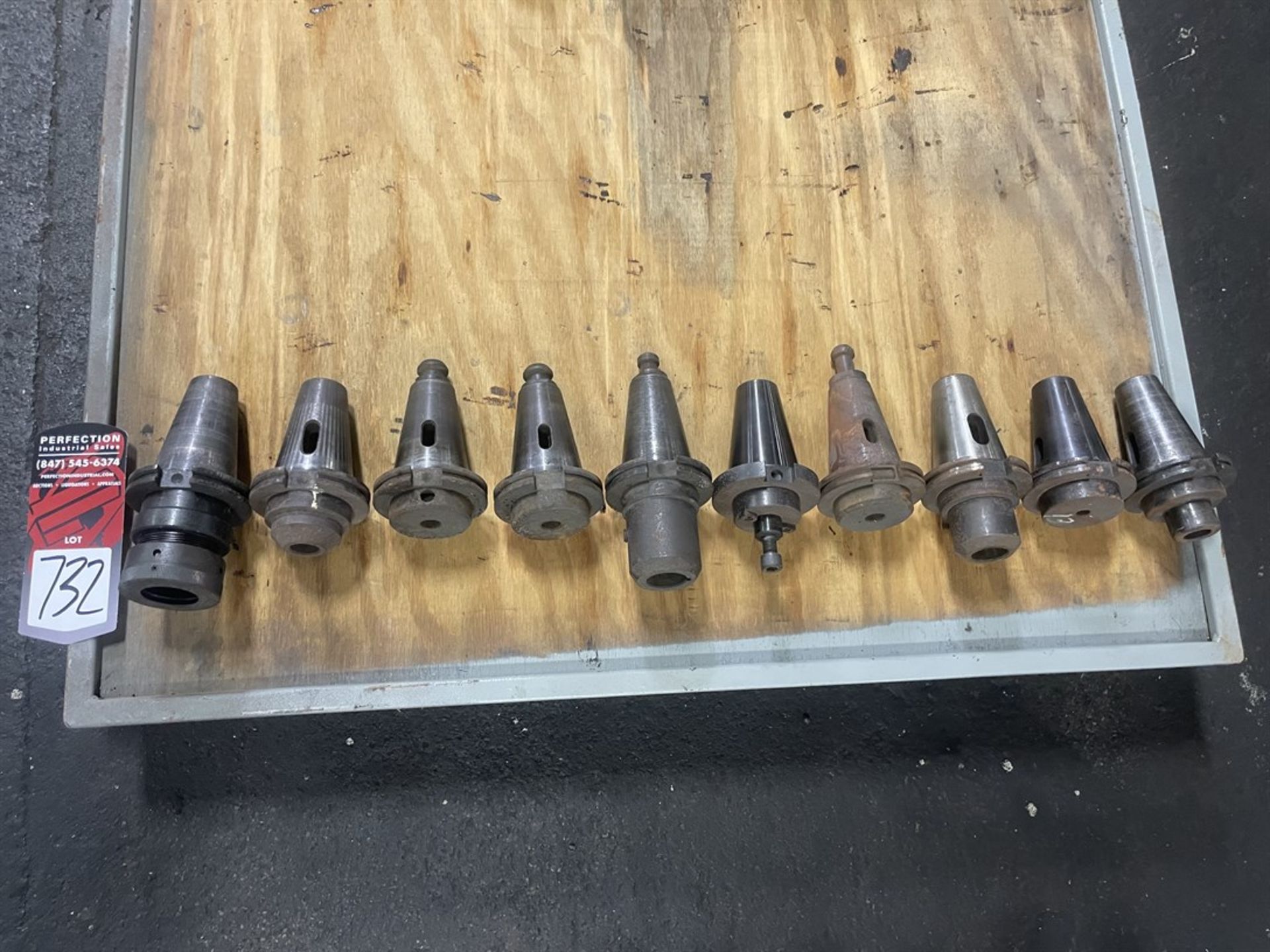 Lot of (10) CAT 50 Tool Holders