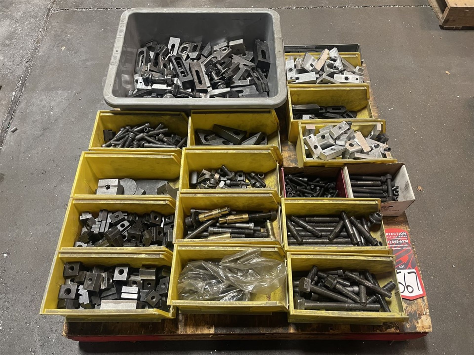 Pallet of Large Assortment of Clamping Hardware