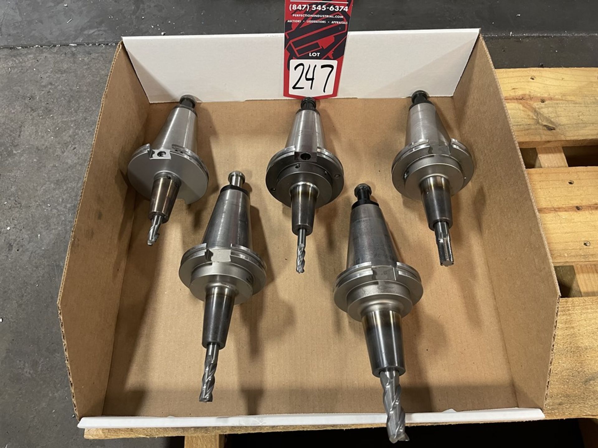 Lot of (5) CAT 50 Tool Holders