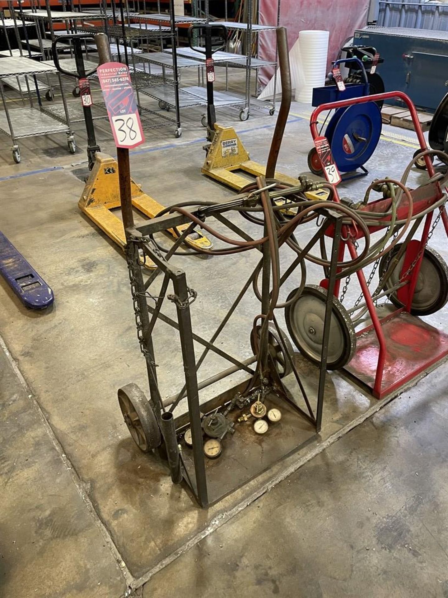 Oxy-Acetylene Cart w/ Hoses and Regulators