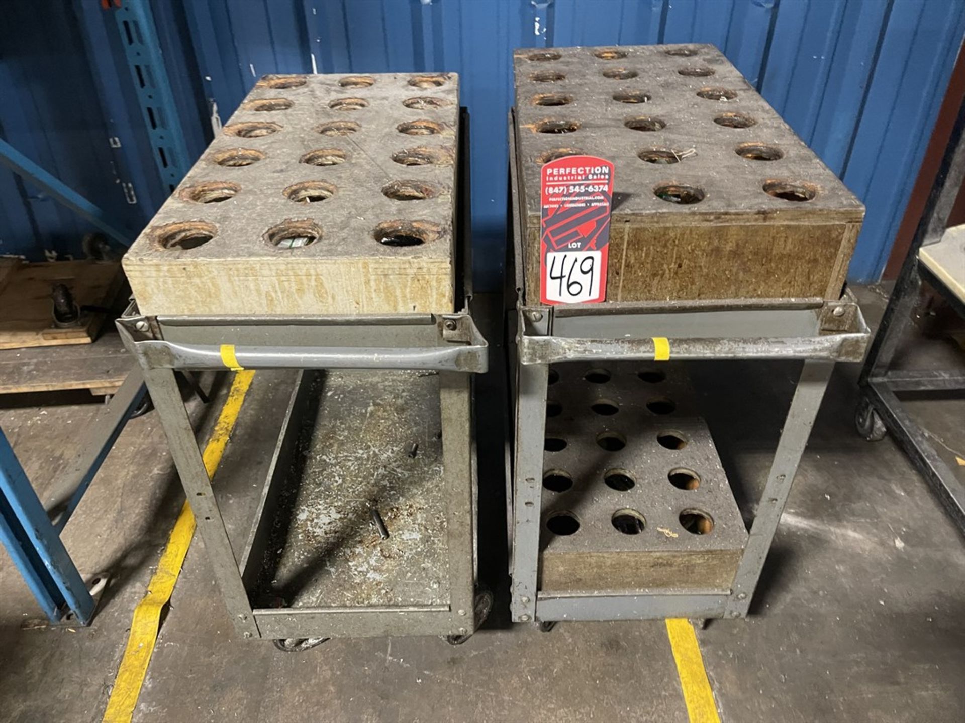 Lot of (2) CAT 20 Tooling Carts