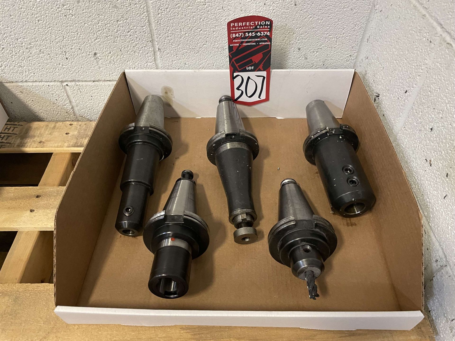 Lot of (5) CAT 50 Tool Holders (Located at 4200 West Harry St., Wichita, KS 67209)