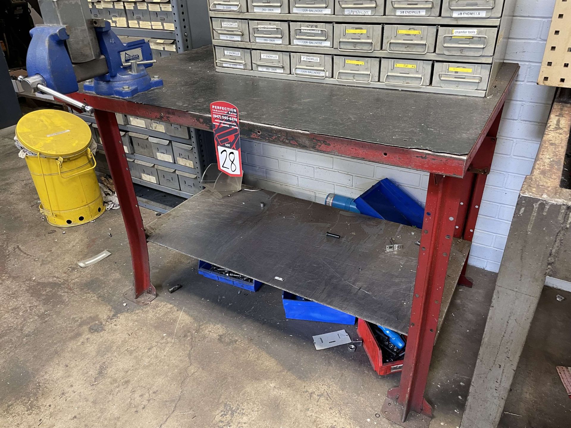 34" x 48" Work Bench w/ Gibraltar 4" Bench Vise (Located at 4200 West Harry St., Wichita, KS 67209)