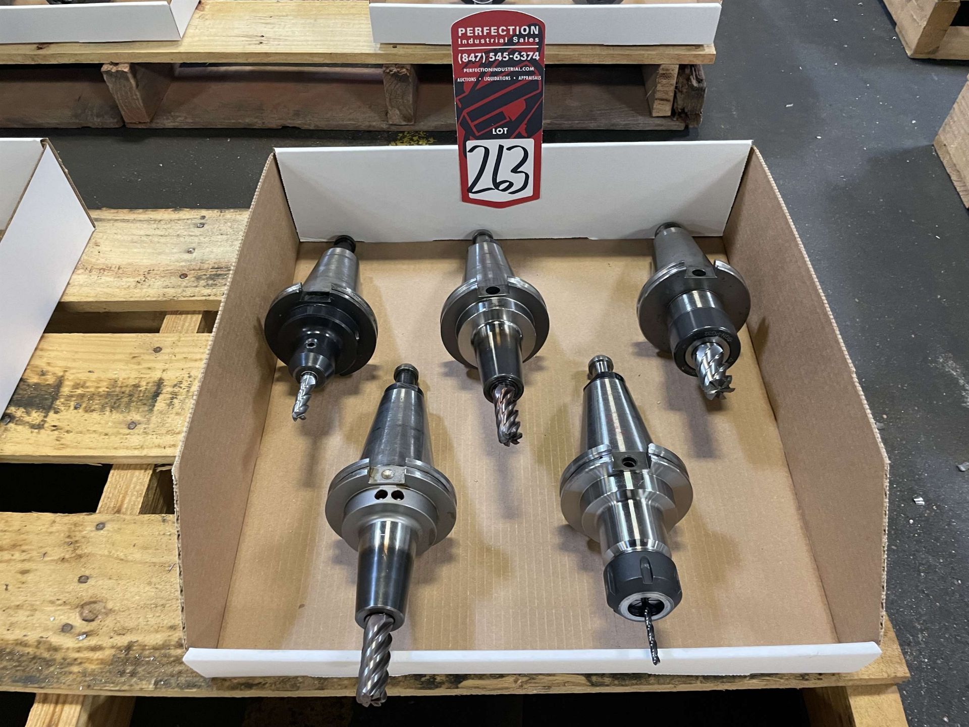 Lot of (5) CAT 50 Tool Holders (Located at 4200 West Harry St., Wichita, KS 67209)