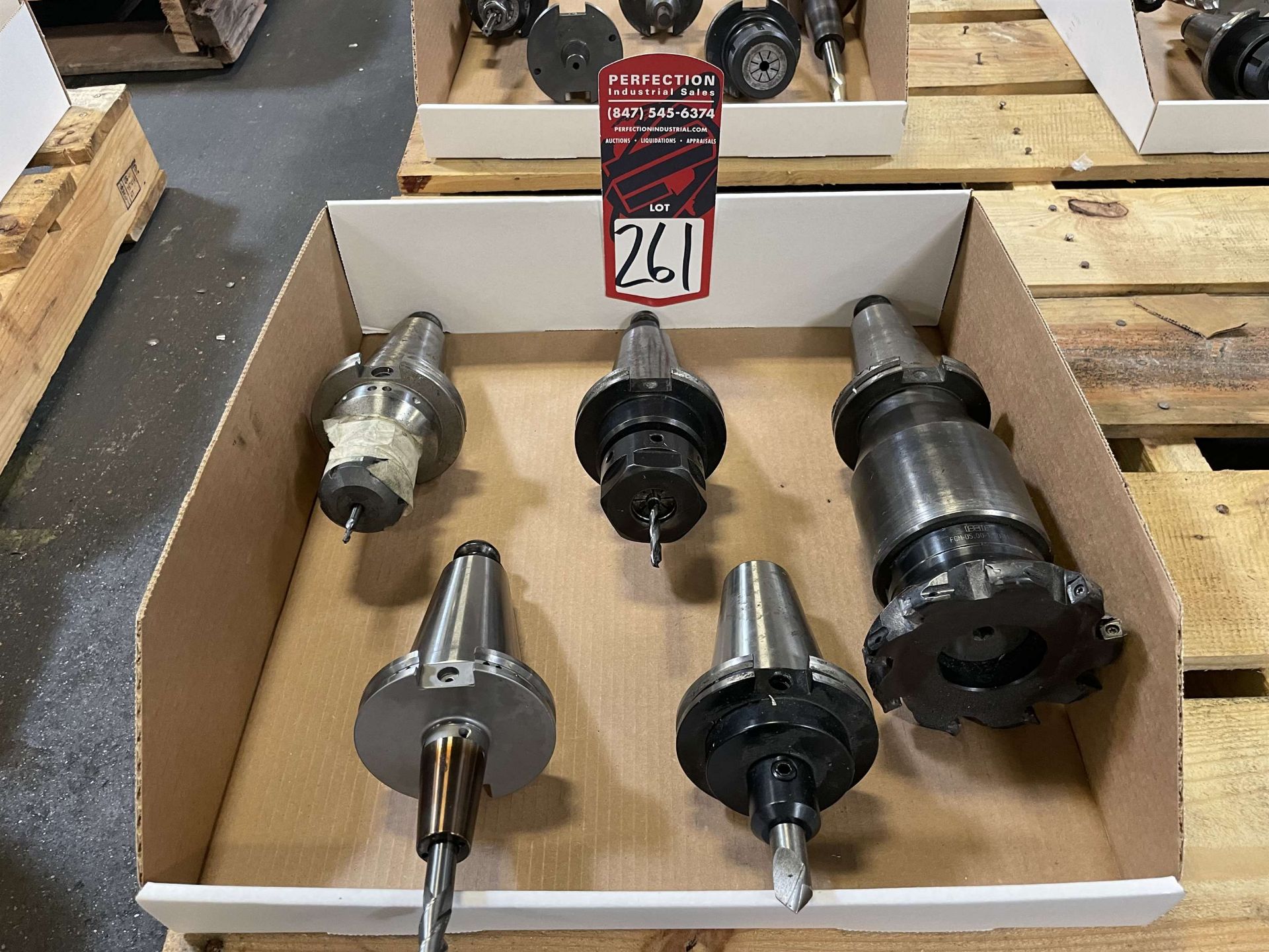 Lot of (5) CAT 50 Tool Holders (Located at 4200 West Harry St., Wichita, KS 67209)